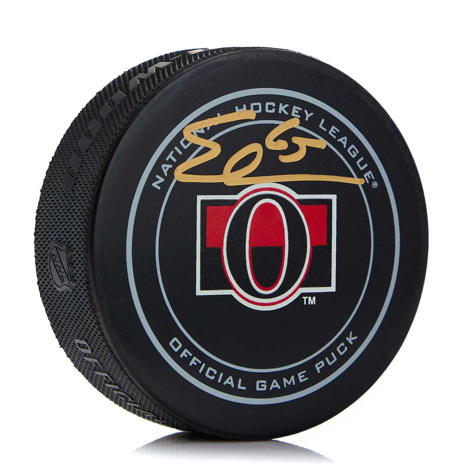 Erik Karlsson Ottawa Senators Signed Official Game Puck Erik Karlsson Puck game, Ottawa Senators, supplier stock photo