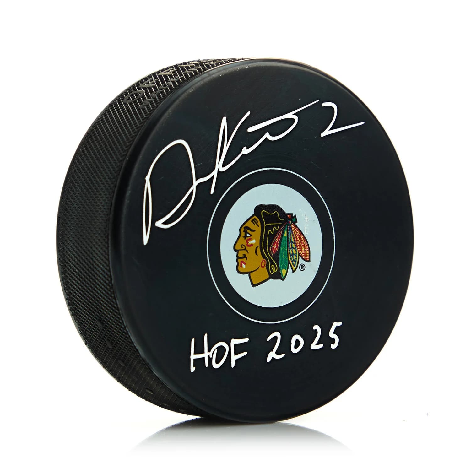 Duncan Keith Autographed Chicago Blackhawks Hockey Puck with HOF Note Duncan Keith Puck hockey-hof-note, Chicago Blackhawks, supplier stock photo