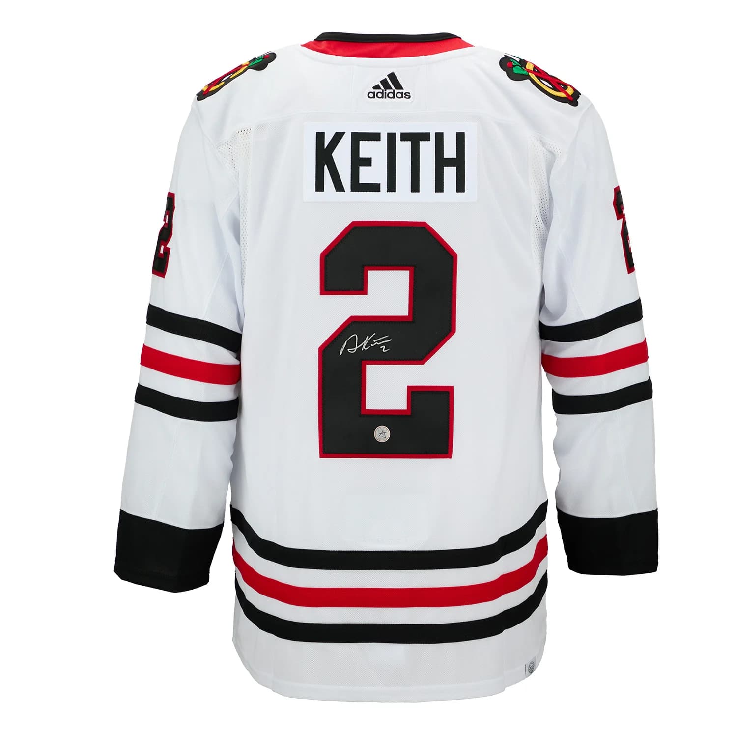 Duncan Keith Signed Chicago Blackhawks White adidas Jersey Duncan Keith Jersey white-adidas, Chicago Blackhawks, supplier stock photo