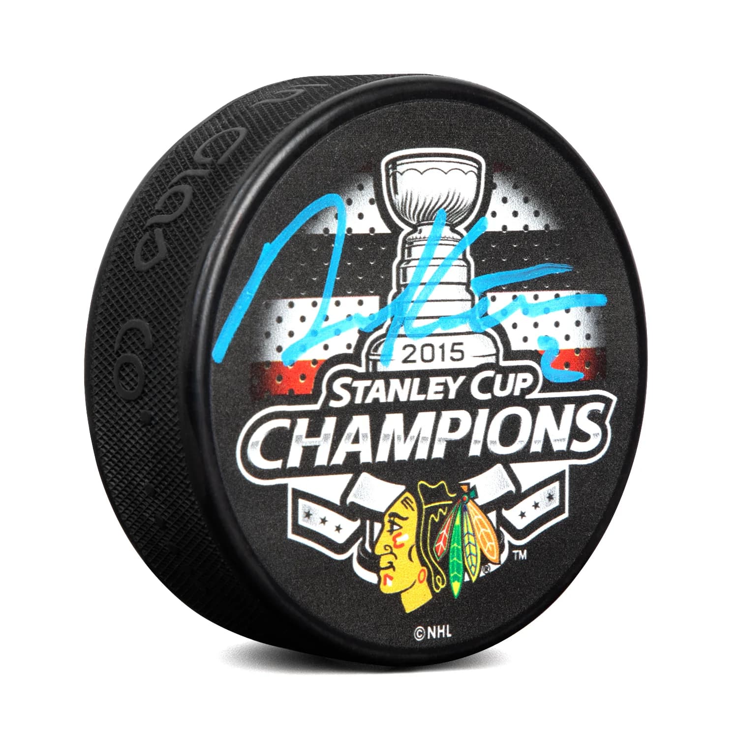 Duncan Keith Signed Chicago Blackhawks 2015 Stanley Cup Champions Puck Duncan Keith Puck 2015-stanley-cup-champions, Chicago Blackhawks, supplier stock photo