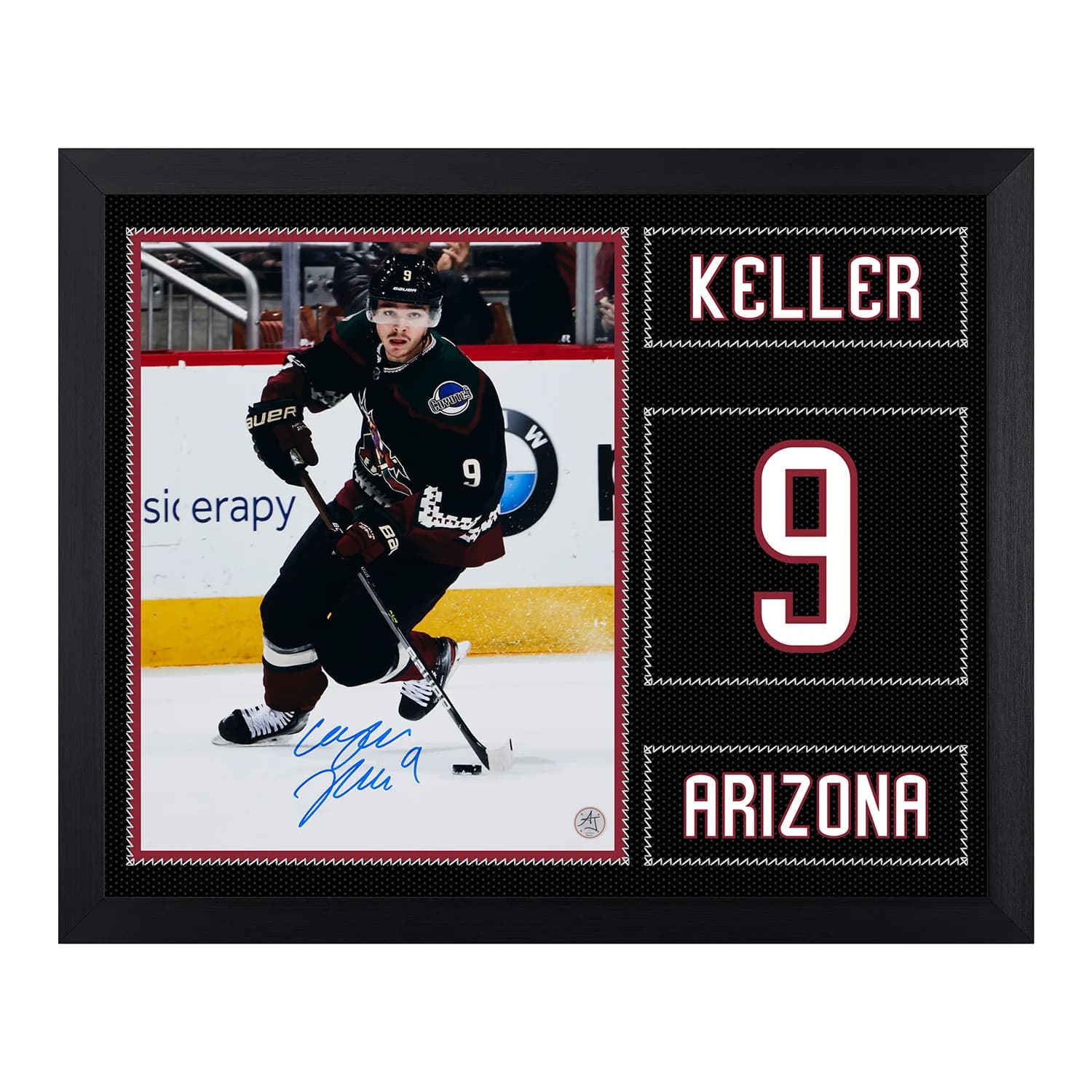 Clayton Keller Autographed Arizona Coyotes Uniform Graphic 19x23 Frame Clayton Keller Jersey 19x23-uniform-graphic-frame, Arizona Coyotes, supplier stock photo