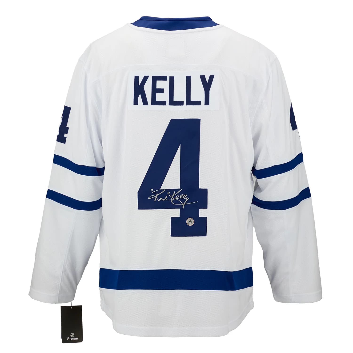 Red Kelly Signed Toronto Maple Leafs White Fanatics Breakaway Jersey Red Kelly Jersey white-breakaway, Toronto Maple Leafs, supplier stock photo