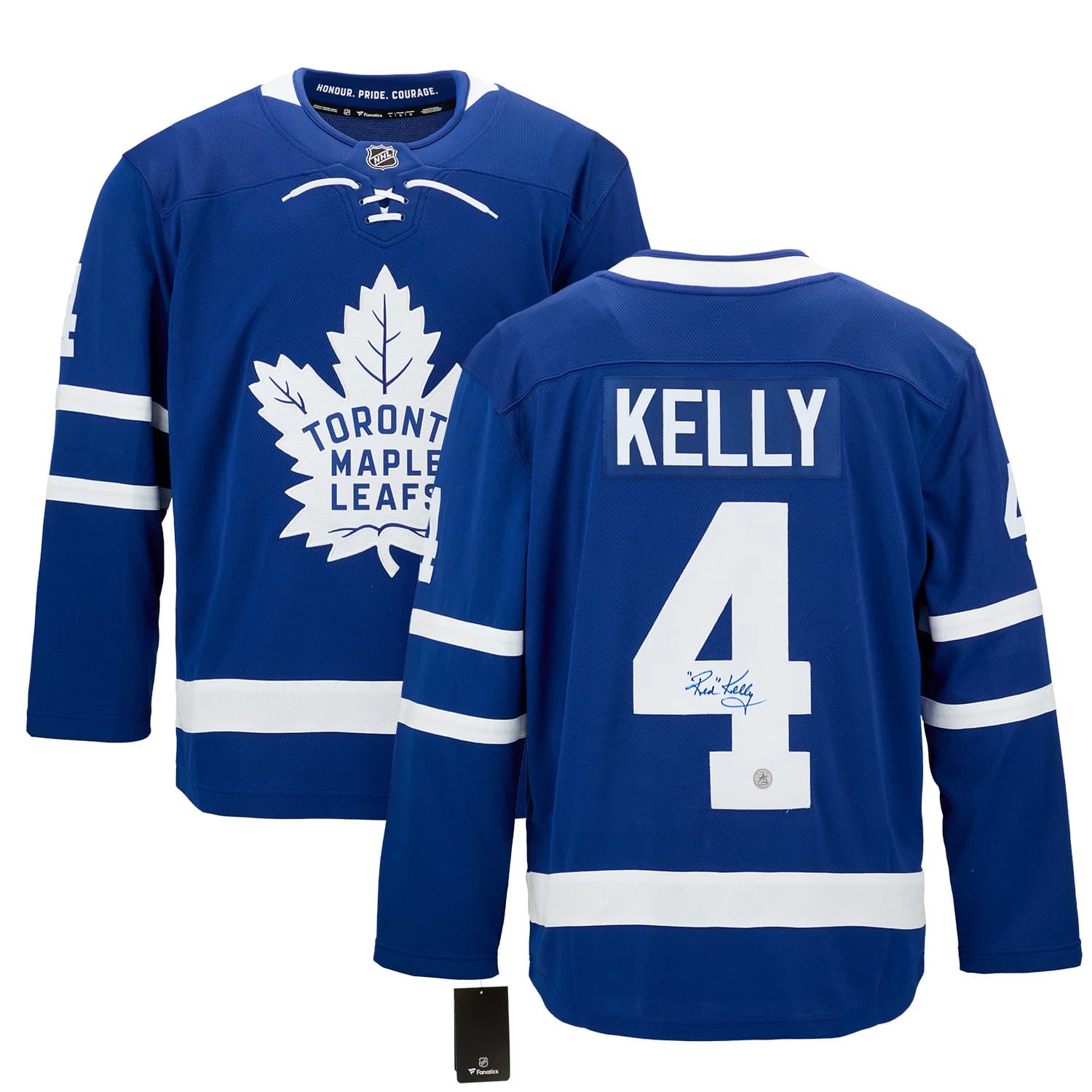 Red Kelly Autographed Toronto Maple Leafs Fanatics Breakaway Jersey Red Kelly Jersey breakaway, Toronto Maple Leafs, view 3, supplier stock photo
