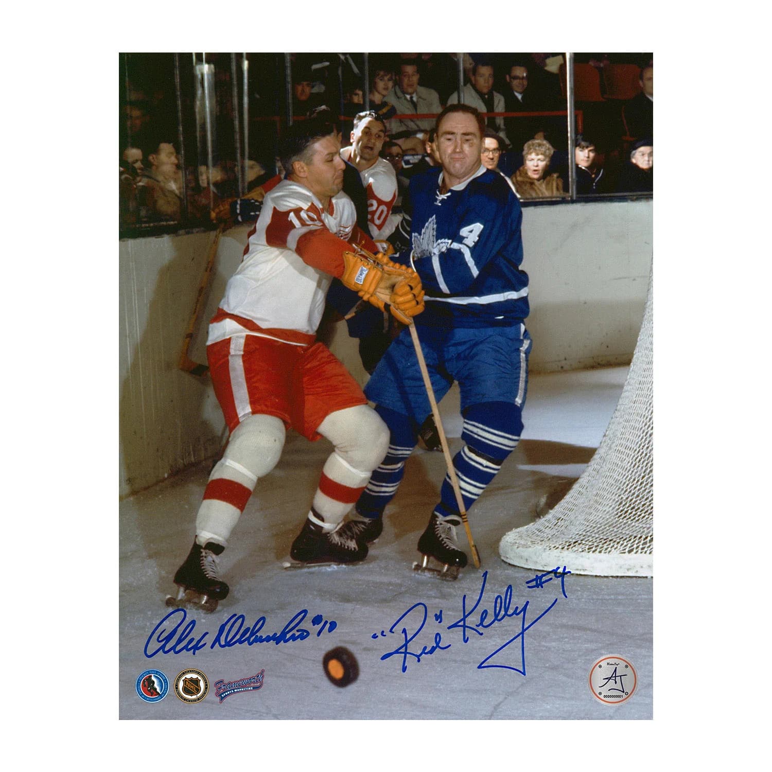Red Kelly vs Alex Delvecchio Dual Signed Original Six Rivals 8x10 Photo Red Kelly Photo 8x10-vs-alex-delvecchio-dual-original-six, supplier stock photo