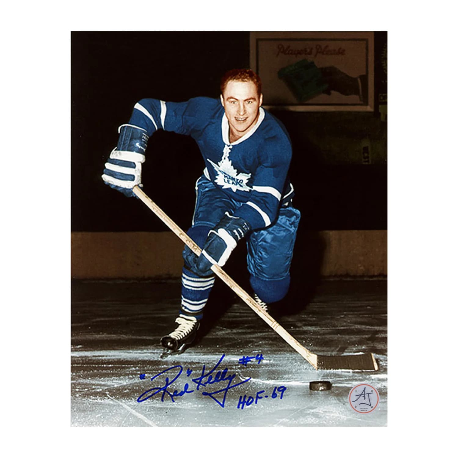 Red Kelly Signed Toronto Maple Leafs Game Action 8x10 Photo with Note Red Kelly Photo 8x10-game-action-note, Toronto Maple Leafs, supplier stock photo