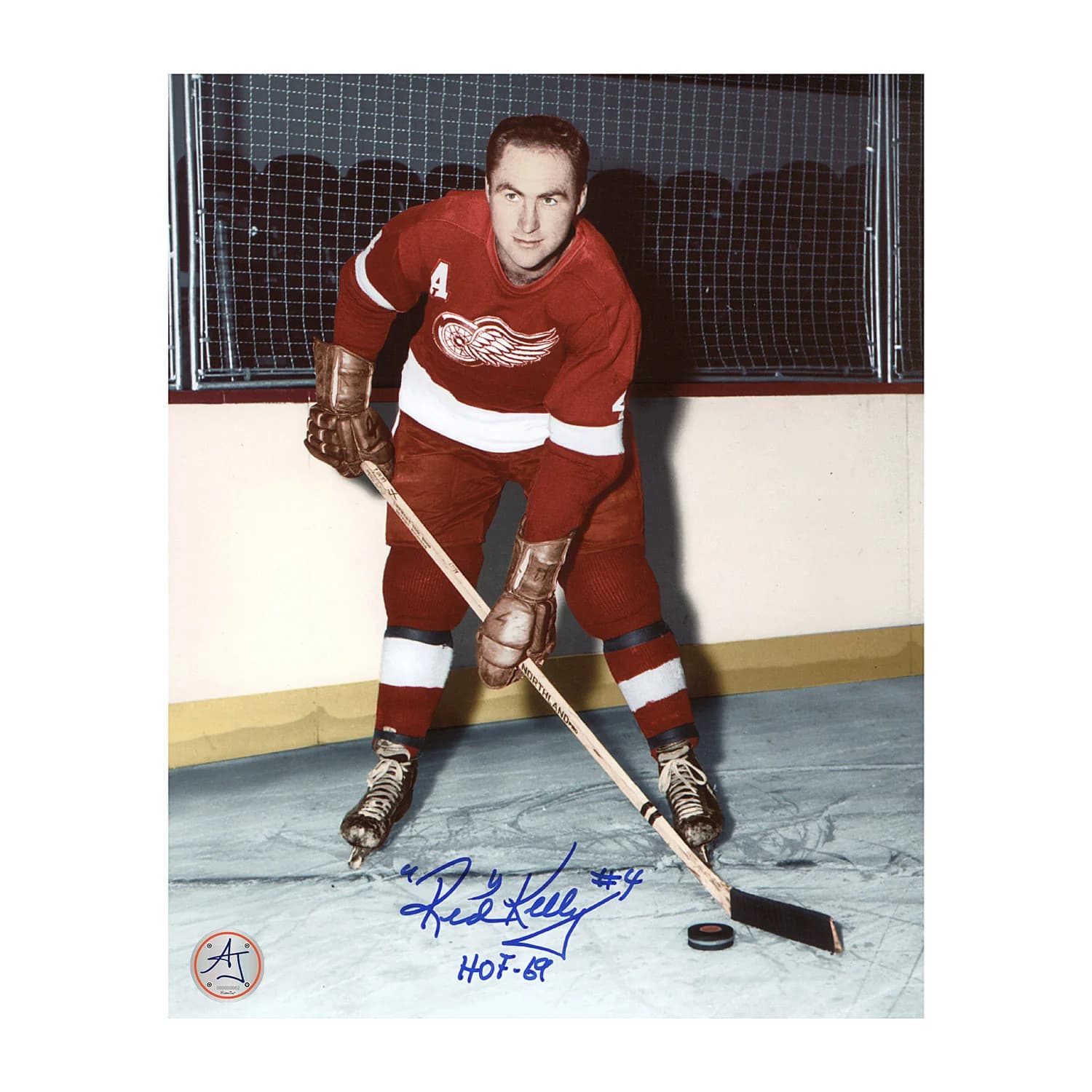 Red Kelly Autographed Detroit Red Wings Original Six 8x10 Photo with Note Red Kelly Photo 8x10-original-six-note, Detroit Red Wings, supplier stock photo