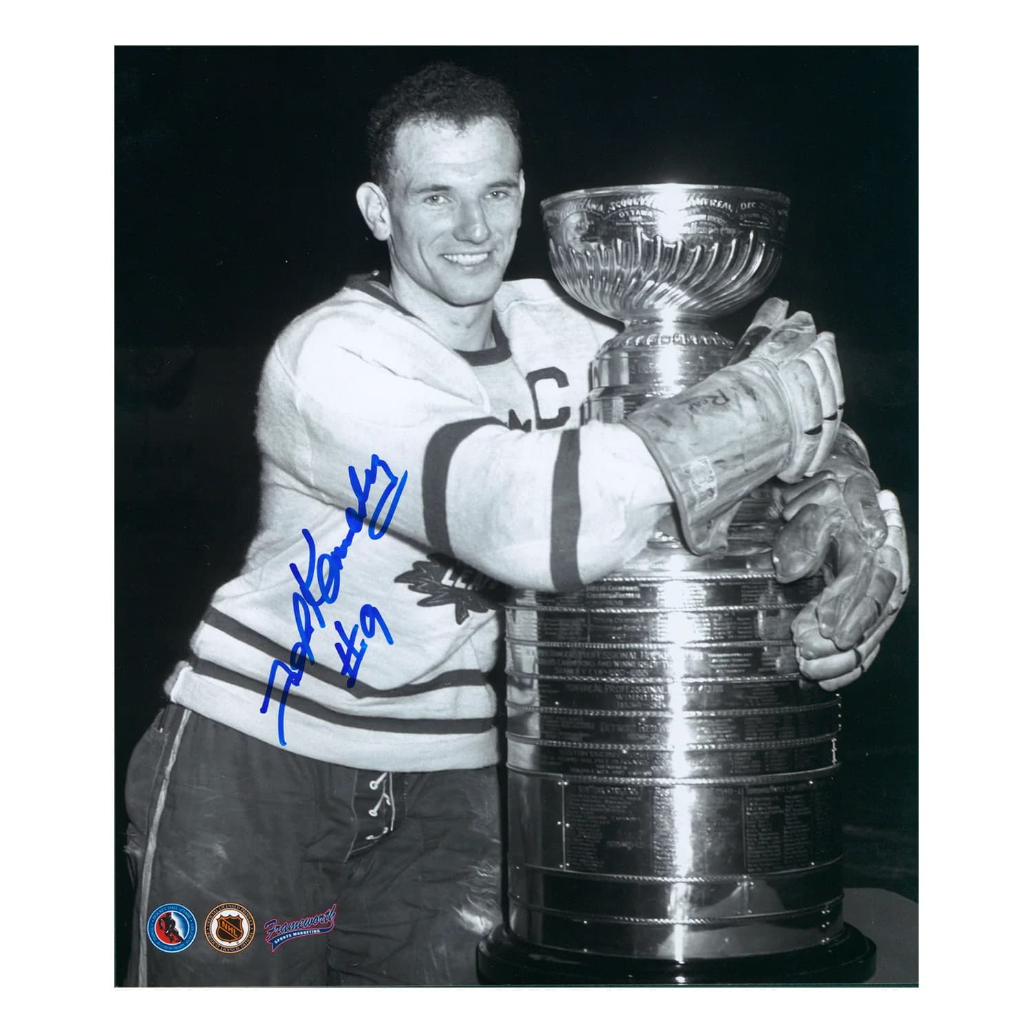 Teeder Kennedy Signed Toronto Maple Leafs 8x10 Photo Teeder Kennedy Photo 8x10, Toronto Maple Leafs, supplier stock photo