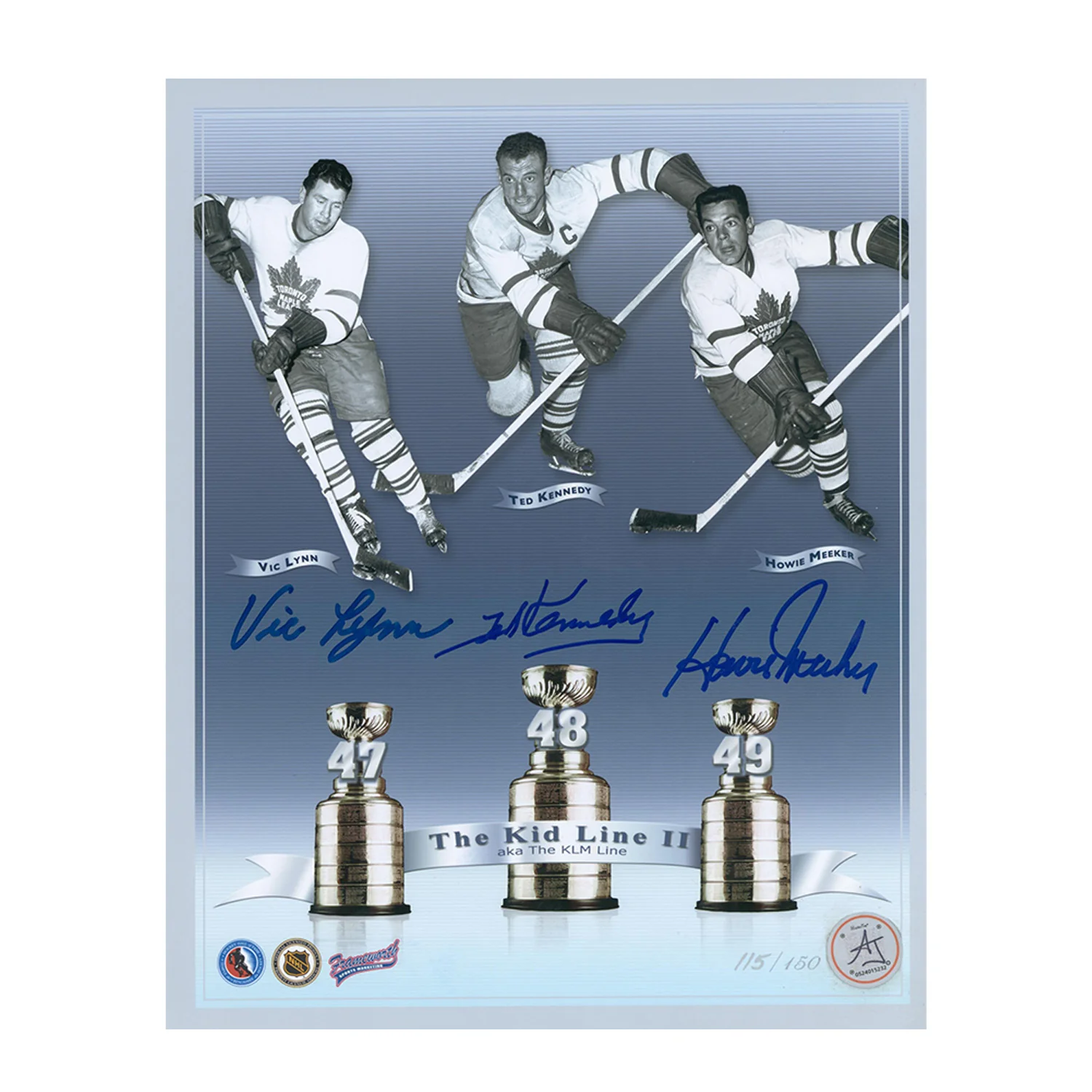 Teeder Kennedy Signed Toronto Maple Leafs 8x10 Photo Teeder Kennedy Photo 8x10, Toronto Maple Leafs, supplier stock photo