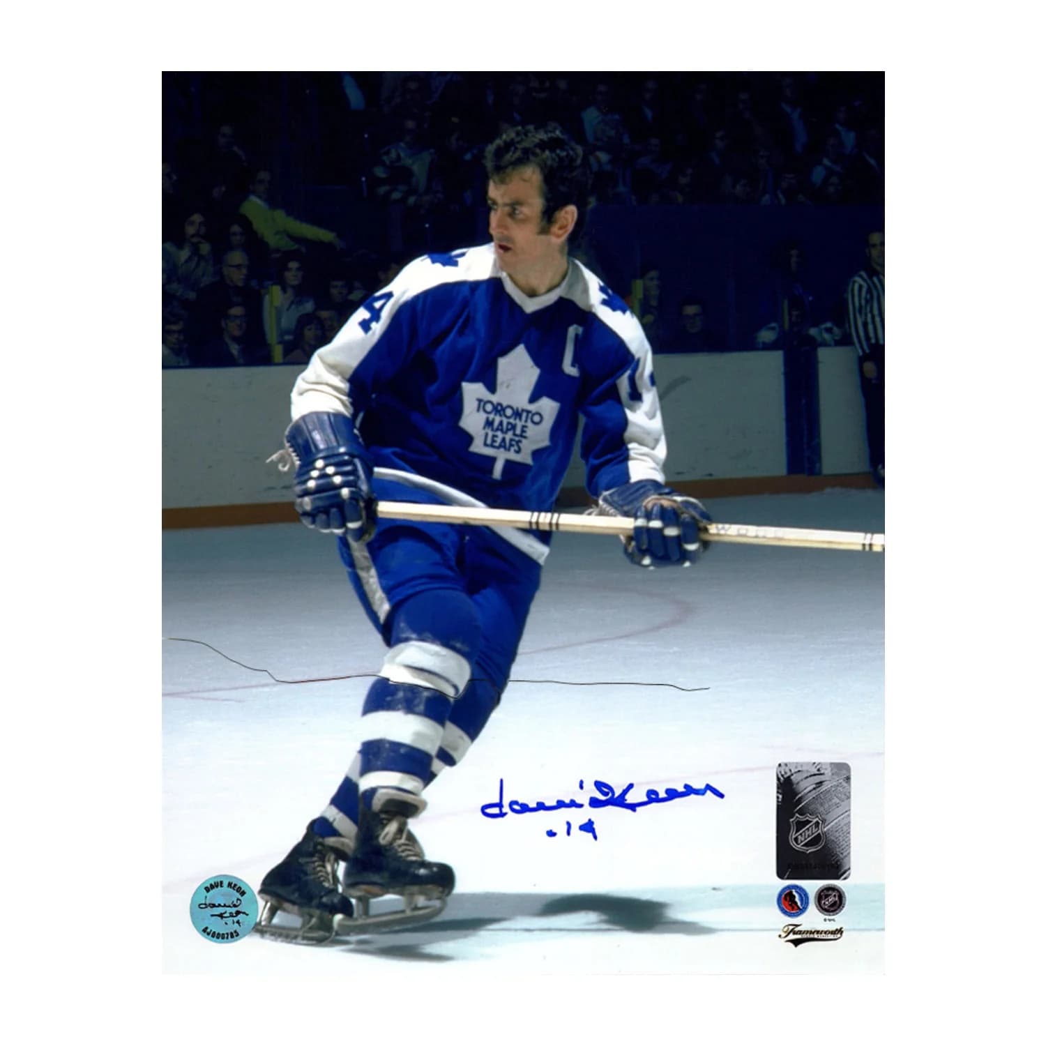 Dave Keon Autographed Toronto Maple Leafs Game Action 8x10 Photo Dave Keon Photo 8x10-game-action, Toronto Maple Leafs, supplier stock photo