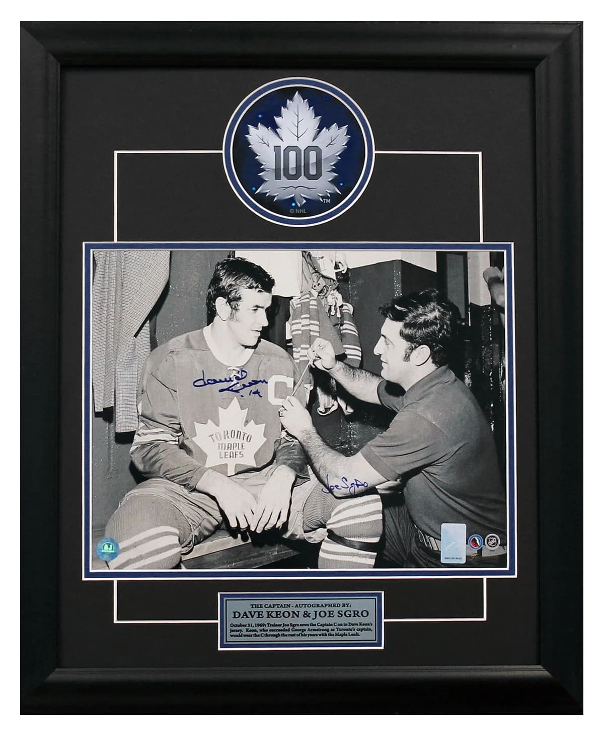 Dave Keon & Joe Sgro Toronto Maple Leafs Autographed New Captain 20x24 Frame Dave Keon Other 20x24-joe-sgro-captain-frame, Toronto Maple Leafs, supplier stock photo
