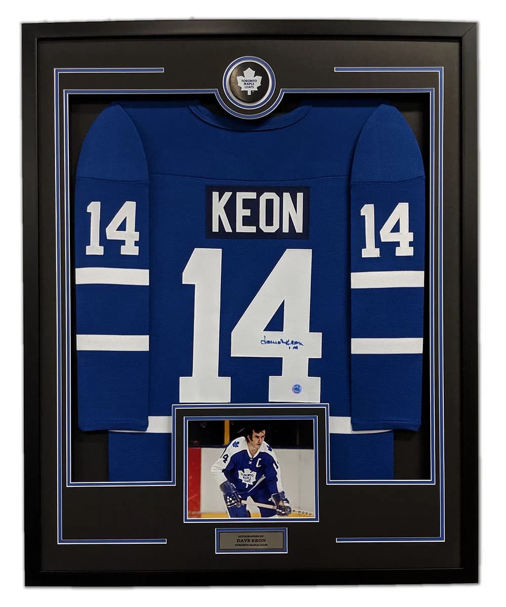 Dave Keon Signed Toronto Maple Leafs Puck Logo 36x44 Jersey Frame Dave Keon Jersey 36x44-logo-frame, Toronto Maple Leafs, supplier stock photo