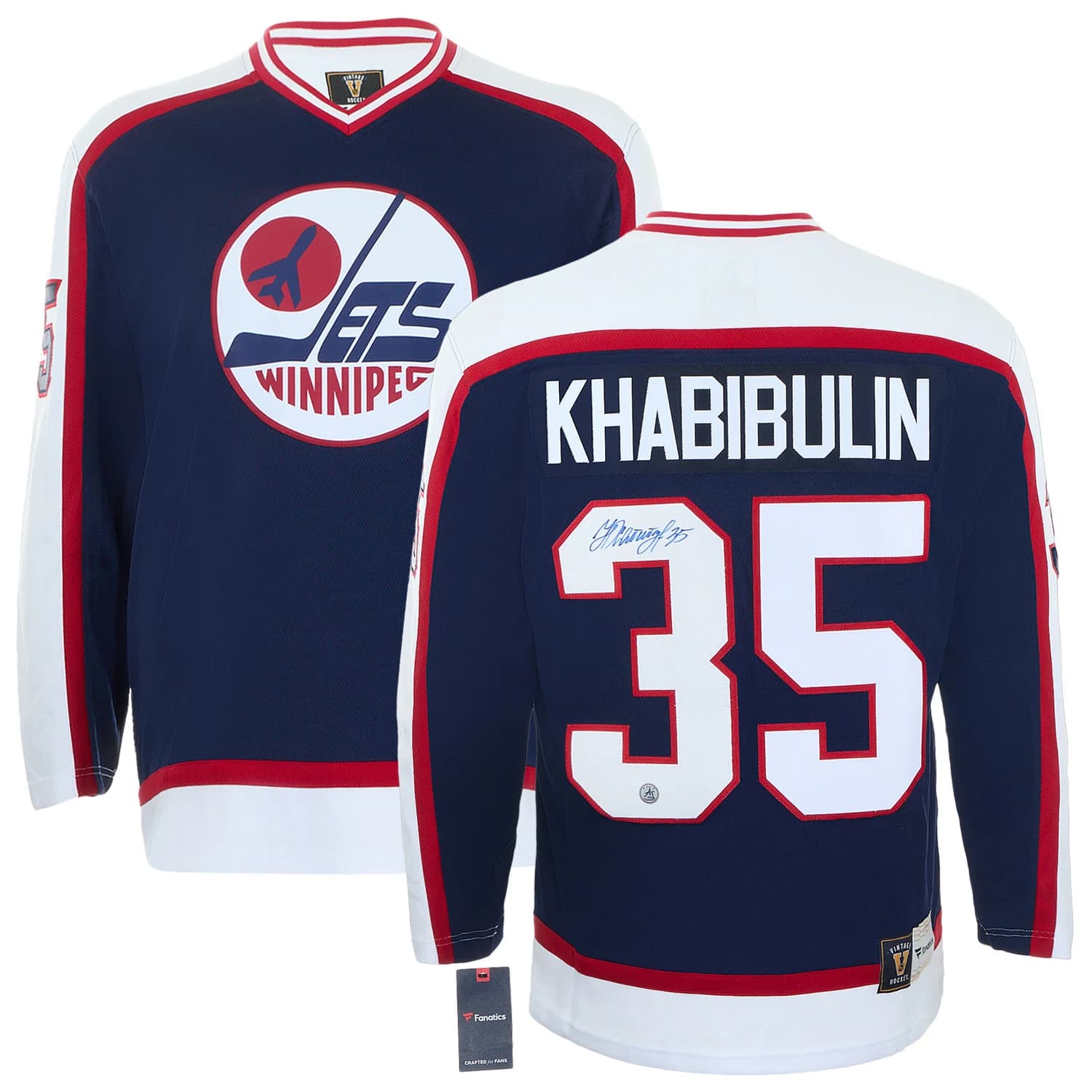 Nikolai Khabibulin Signed Winnipeg Jets Fanatics Throwback Jersey Nikolai Khabibulin Jersey nikolai-khabibulin-winnipeg-jets-throwback, Winnipeg Jets, view 3, supplier stock photo