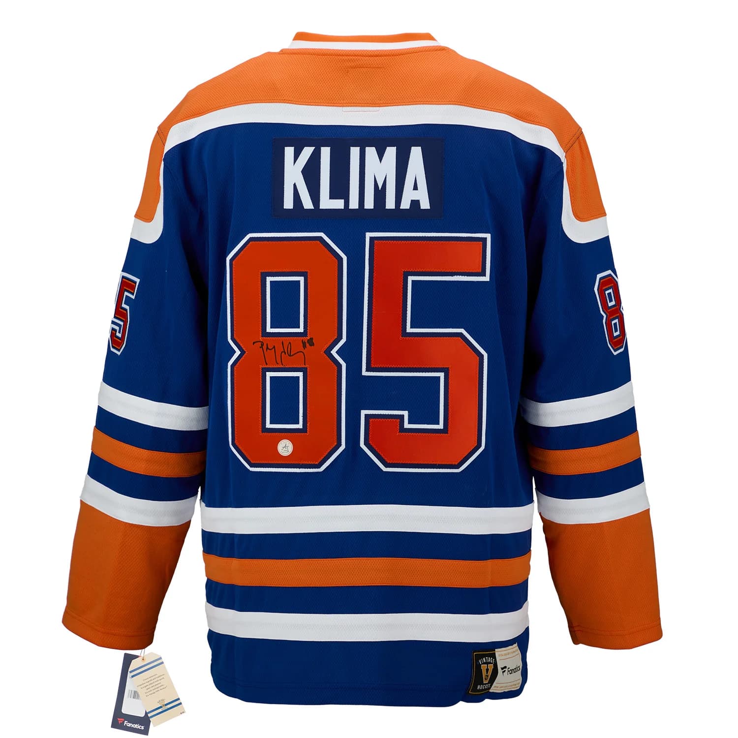 Petr Klima Autographed Edmonton Oilers Fanatics Throwback Jersey Petr Klima Jersey petr-klima-throwback, Edmonton Oilers, supplier stock photo