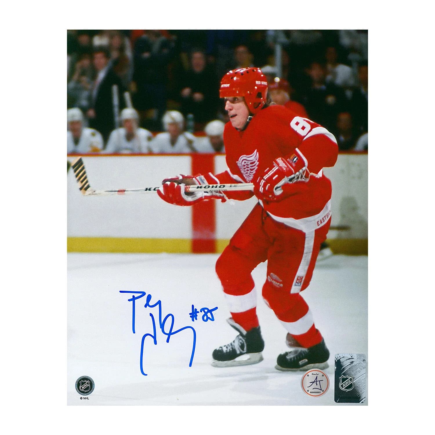 Petr Klima Autographed Detroit Red Wings Game Action 8x10 Photo Petr Klima Photo 8x10-game-action, Detroit Red Wings, supplier stock photo