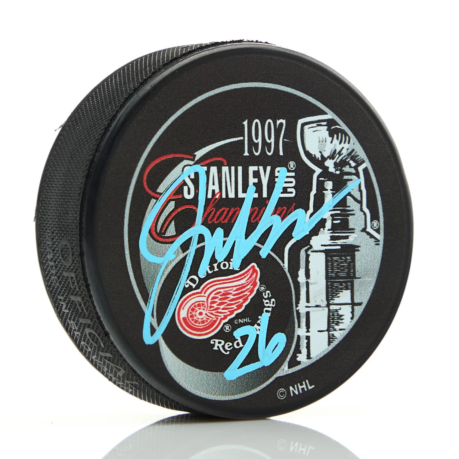 Joey Kocur Autographed Detroit Red Wings 1997 Stanley Cup Puck Joey Kocur Puck 1997-stanley-cup, Detroit Red Wings, supplier stock photo