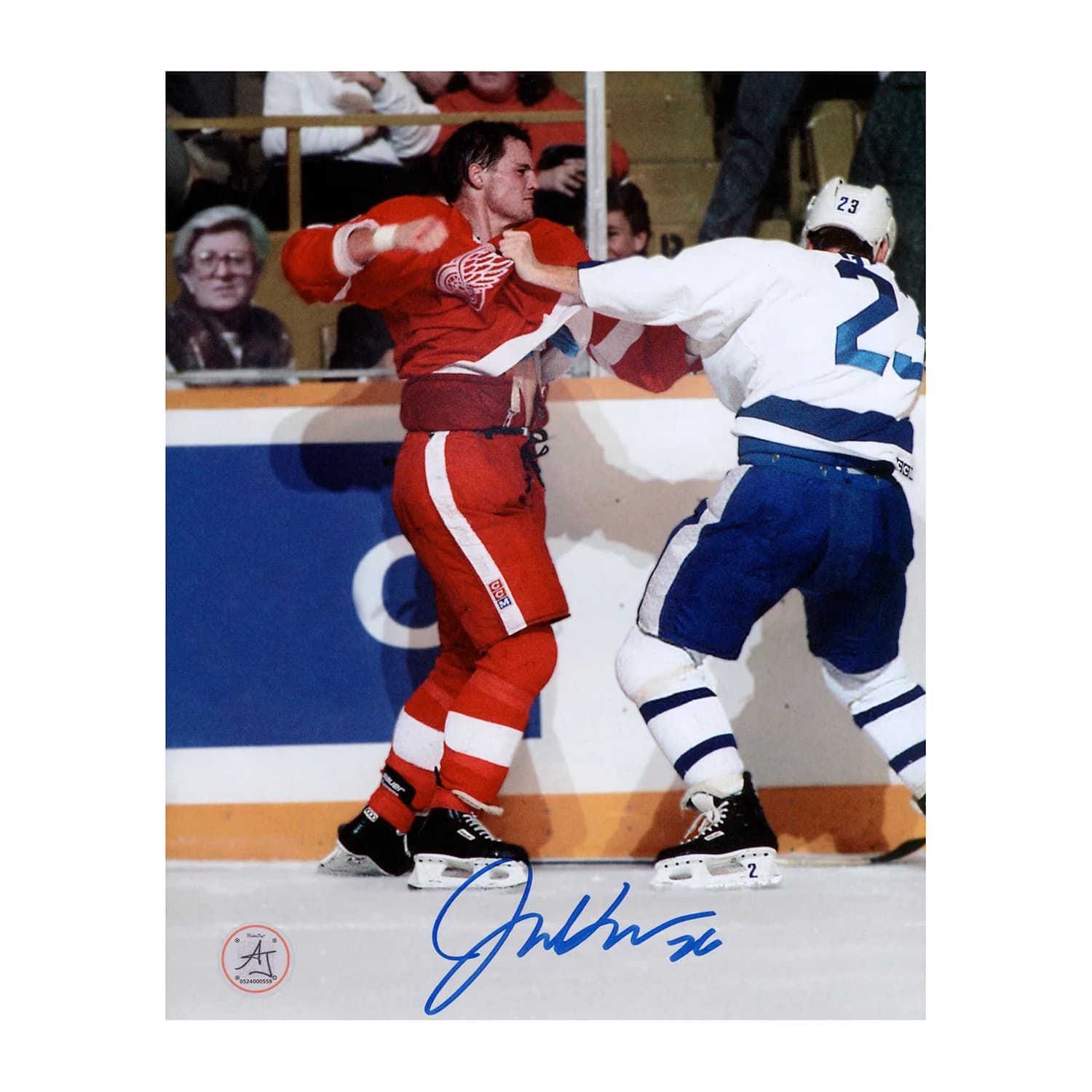 Joey Kocur Autographed Detroit Red Wings Hockey Fight 8x10 Photo Joey Kocur Photo 8x10-hockey-fight, Detroit Red Wings, supplier stock photo