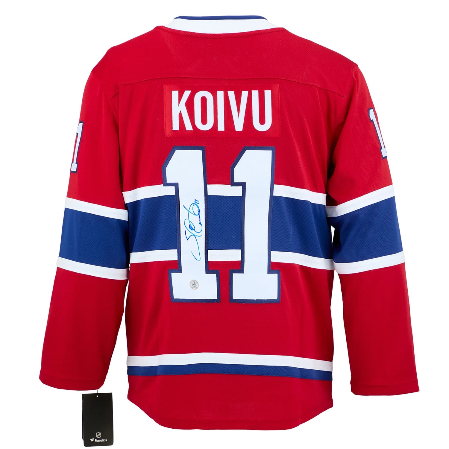 Saku Koivu Autographed Montreal Canadiens Fanatics Breakaway Jersey Saku Koivu Jersey breakaway, Montreal Canadiens, supplier stock photo