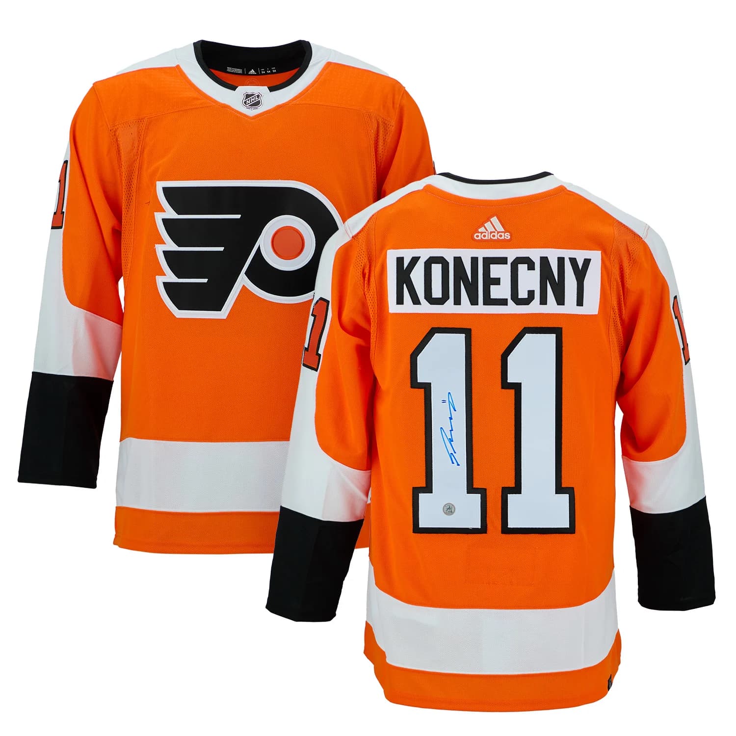 Travis Konecny Autographed Philadelphia Flyers Orange adidas Jersey Travis Konecny Jersey orange-adidas, Philadelphia Flyers, view 3, supplier stock photo
