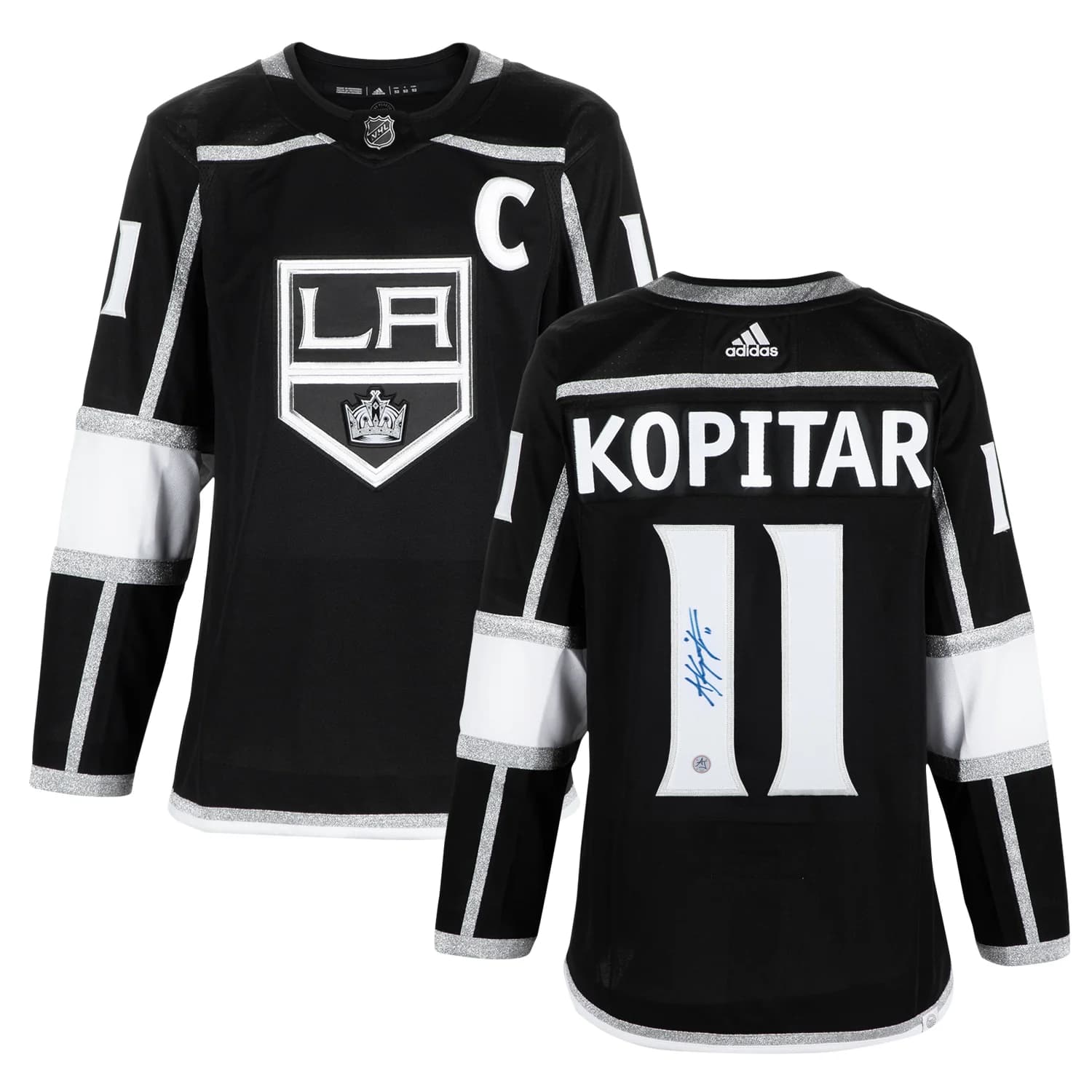 Anze Kopitar Autographed Los Angeles Kings Black adidas Jersey Anze Kopitar Jersey anze-kopitar-los-angeles-kings-black, Los Angeles Kings, view 3, supplier stock photo