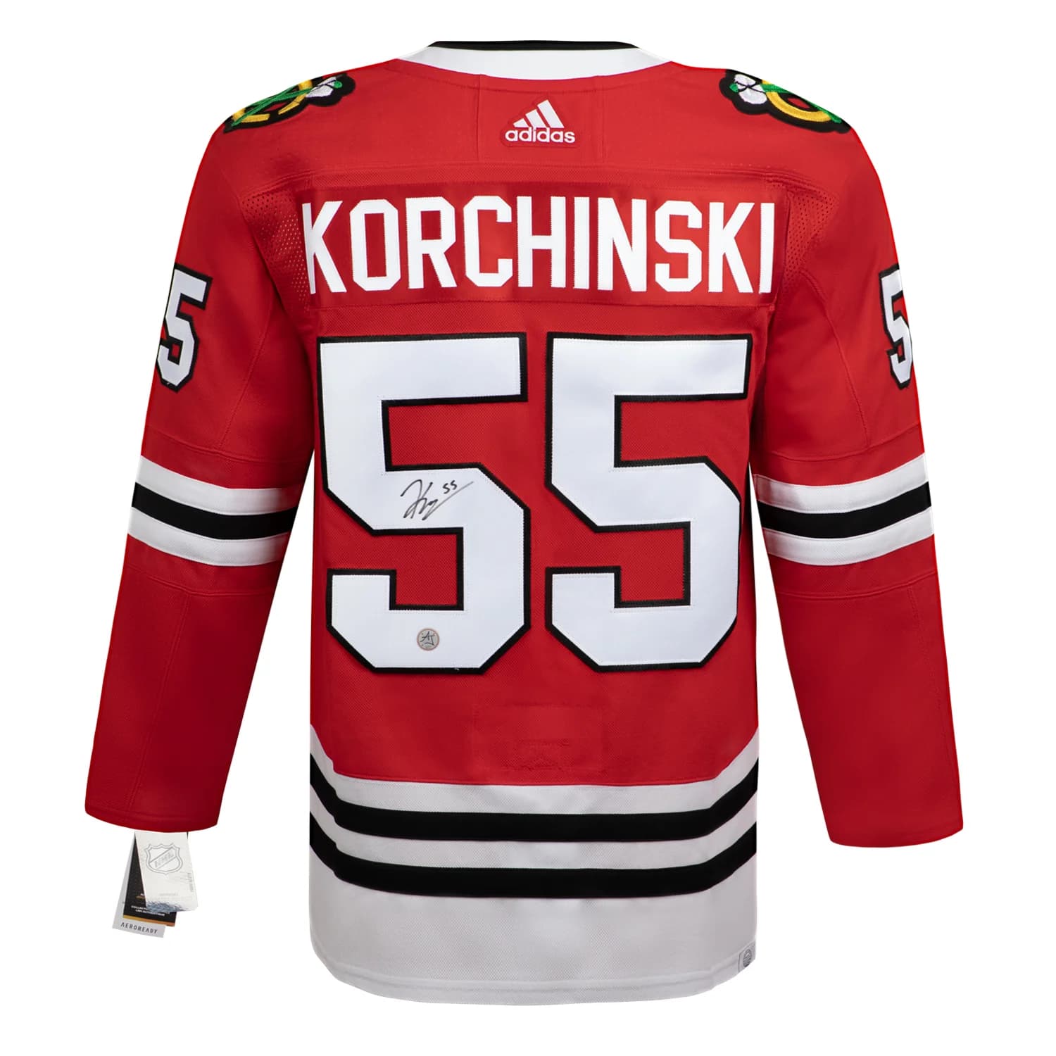 Kevin Korchinski Autographed Chicago Blackhawks Red adidas Jersey Kevin Korchinski Jersey red-adidas, Chicago Blackhawks, supplier stock photo