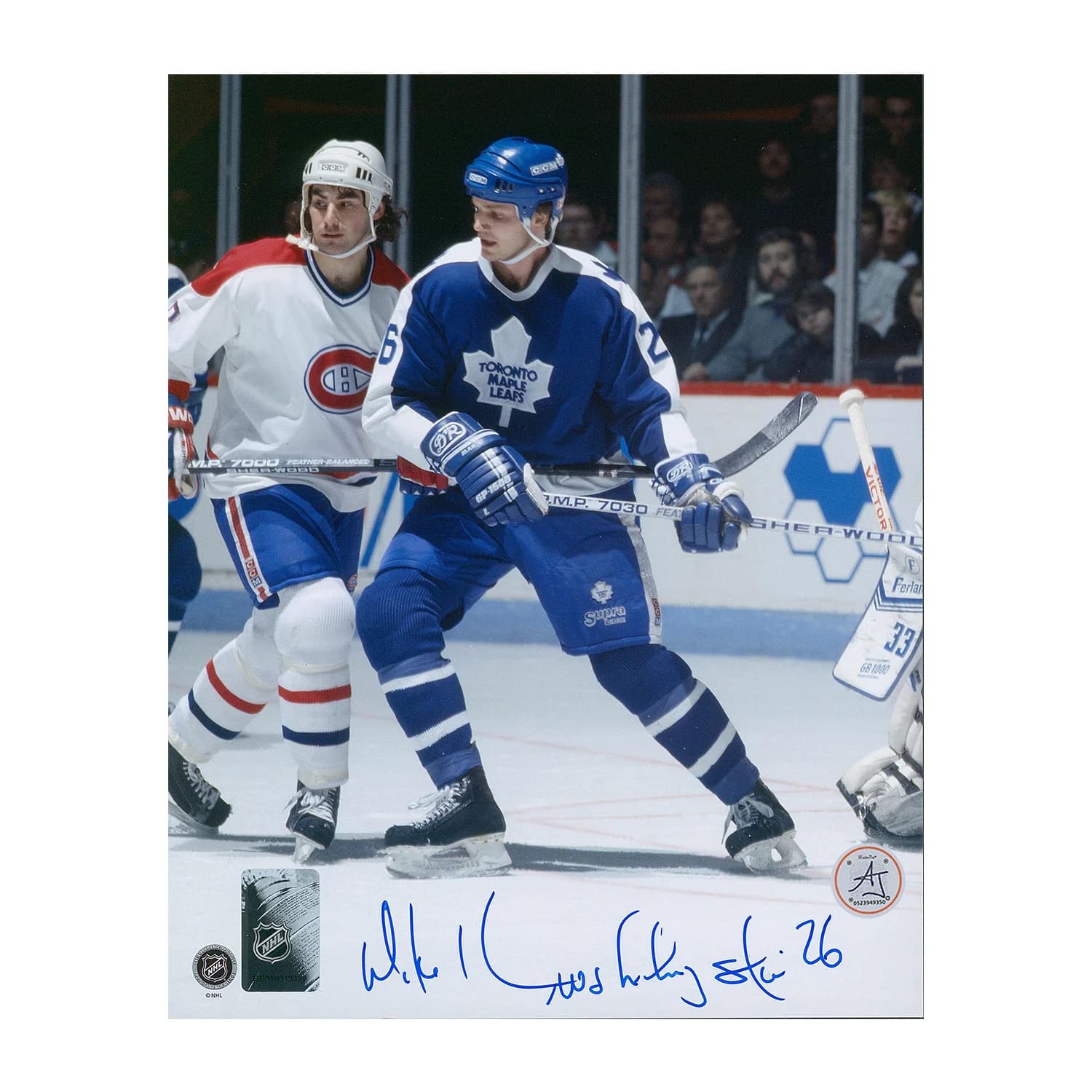 Mike Krushelnyski Autographed Toronto Maple Leafs Game Action 8x10 Photo Mike Krushelnyski Photo 8x10-game-action, Toronto Maple Leafs, supplier stock photo