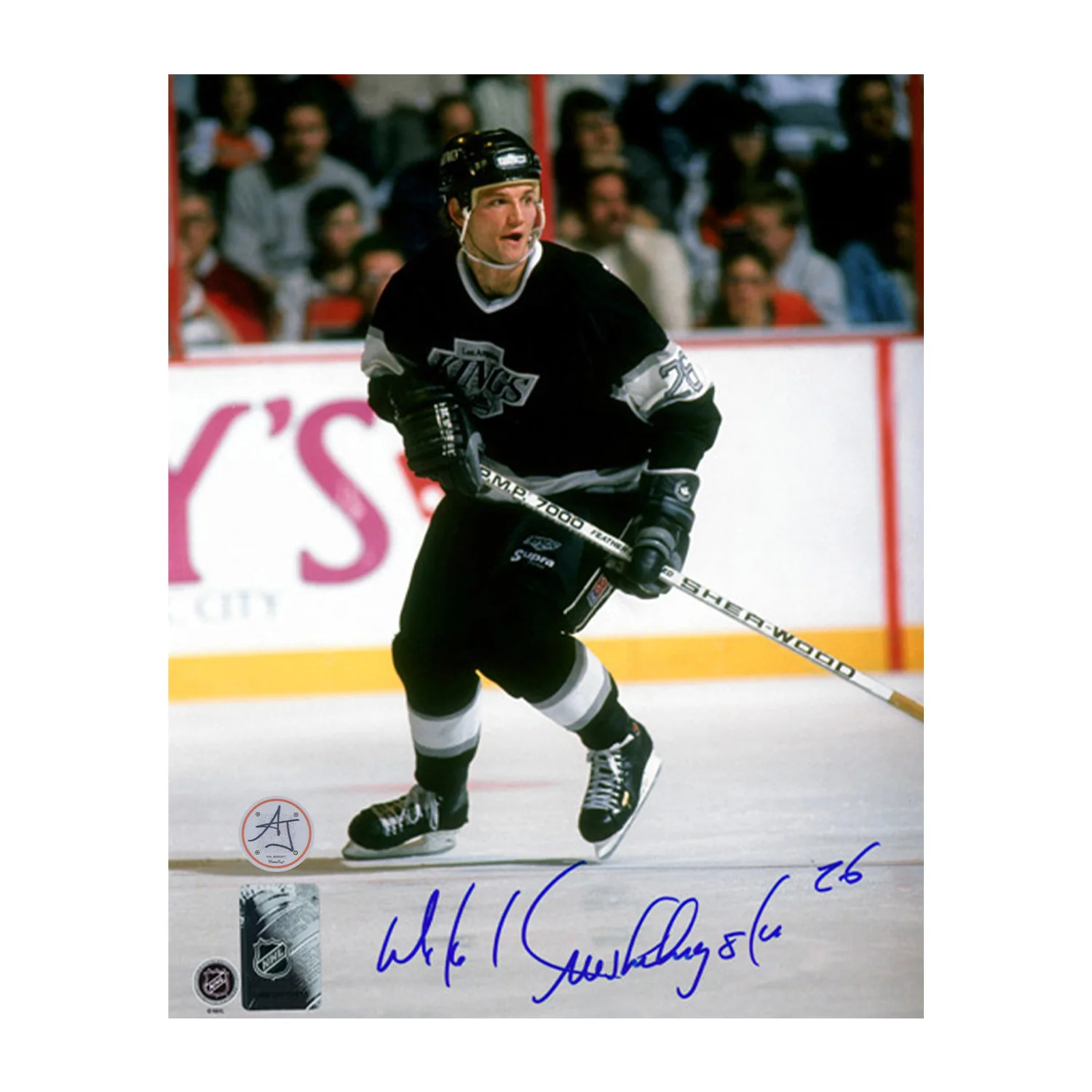 Mike Krushelnyski Autographed Los Angeles Kings Hockey 8x10 Photo Mike Krushelnyski Photo 8x10-hockey, Los Angeles Kings, supplier stock photo