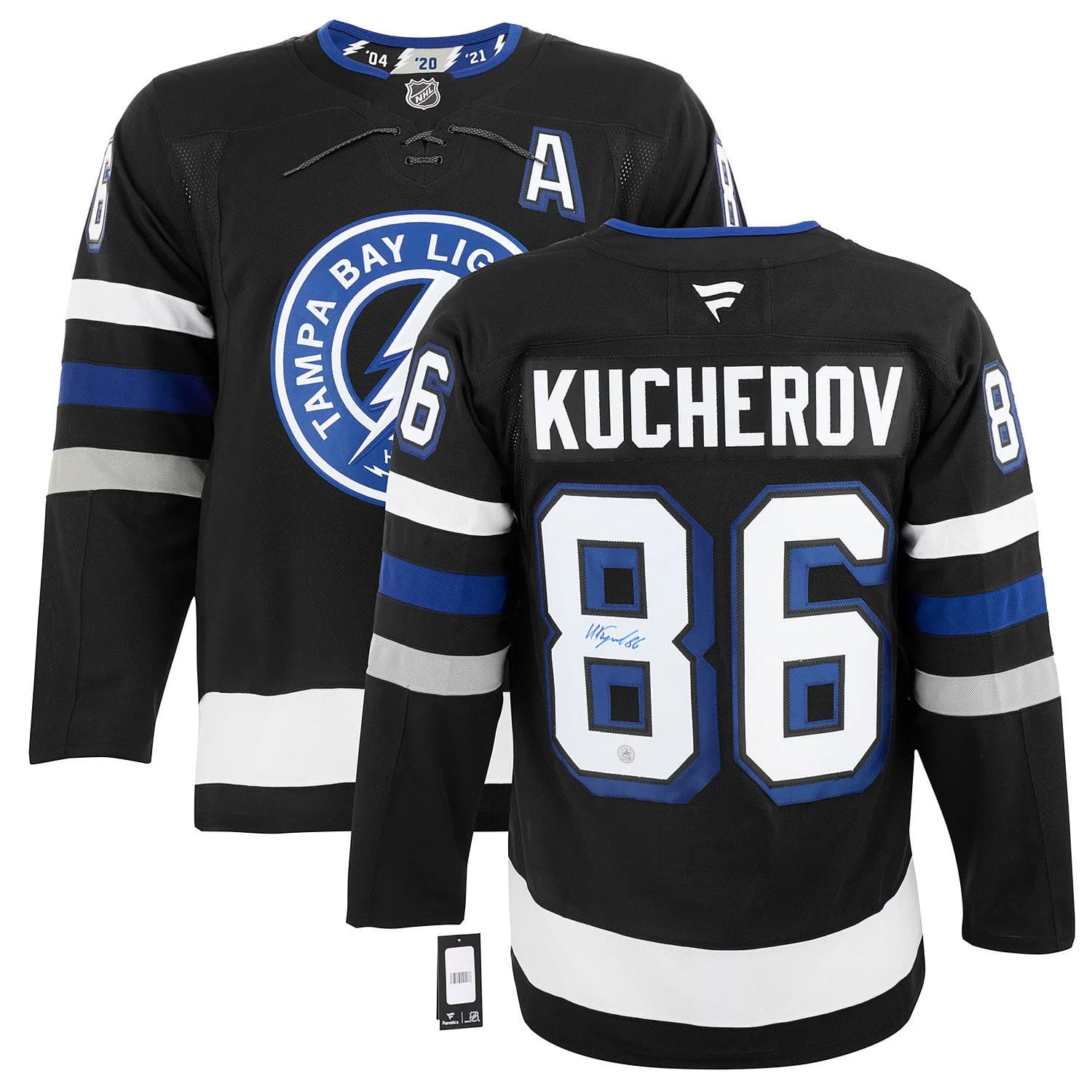 Nikita Kucherov Signed Tampa Bay Lightning Alt Black Fanatics Premium Jersey Nikita Kucherov Jersey alt-black-premium, Tampa Bay Lightning, view 3, supplier stock photo