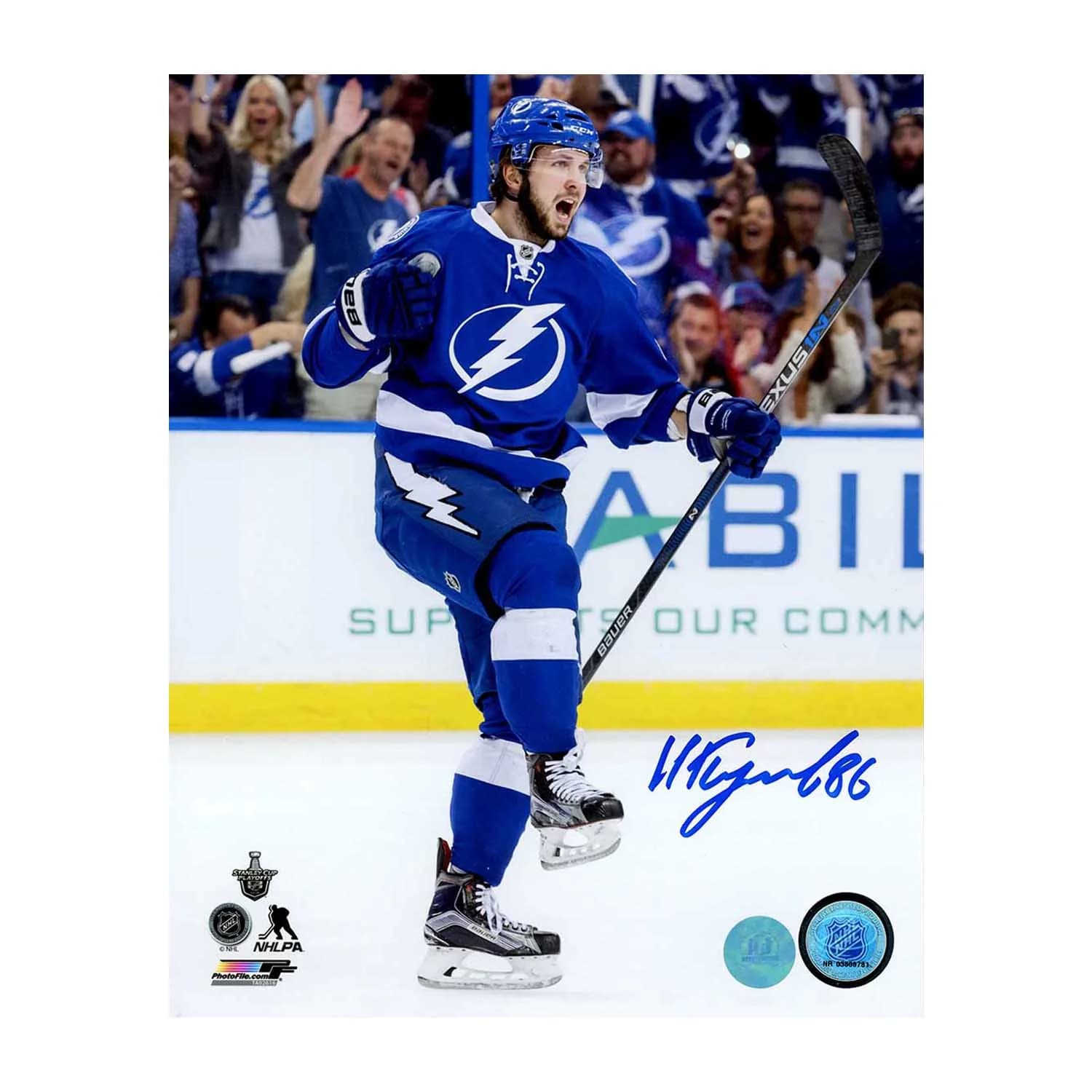 Nikita Kucherov Autographed Tampa Bay Lightning Goal Celebration 8x10 Photo Nikita Kucherov Photo 8x10-nikita-kucherov-tampa-bay-lightning-goal, Tampa Bay Lightning, supplier stock photo