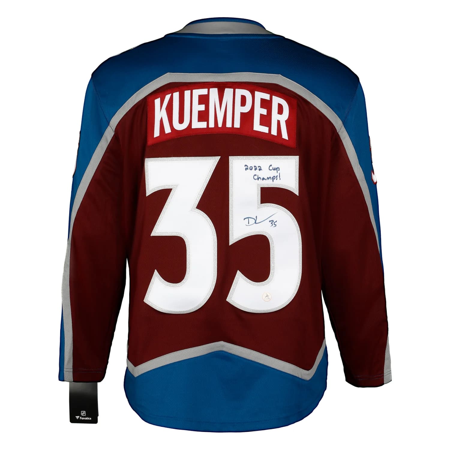 Darcy Kuemper Signed Colorado Avalanche Fanatics Breakaway Jersey with Cup Note Darcy Kuemper Jersey breakaway-cup-note, Colorado Avalanche, supplier stock photo