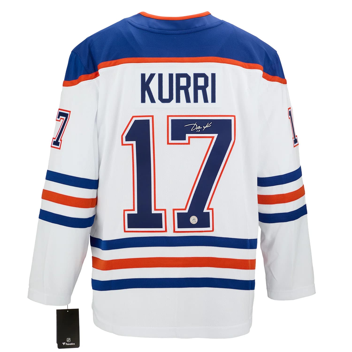 Jari Kurri Signed Edmonton Oilers White Fanatics Breakaway Jersey Jari Kurri Jersey white-breakaway, Edmonton Oilers, supplier stock photo