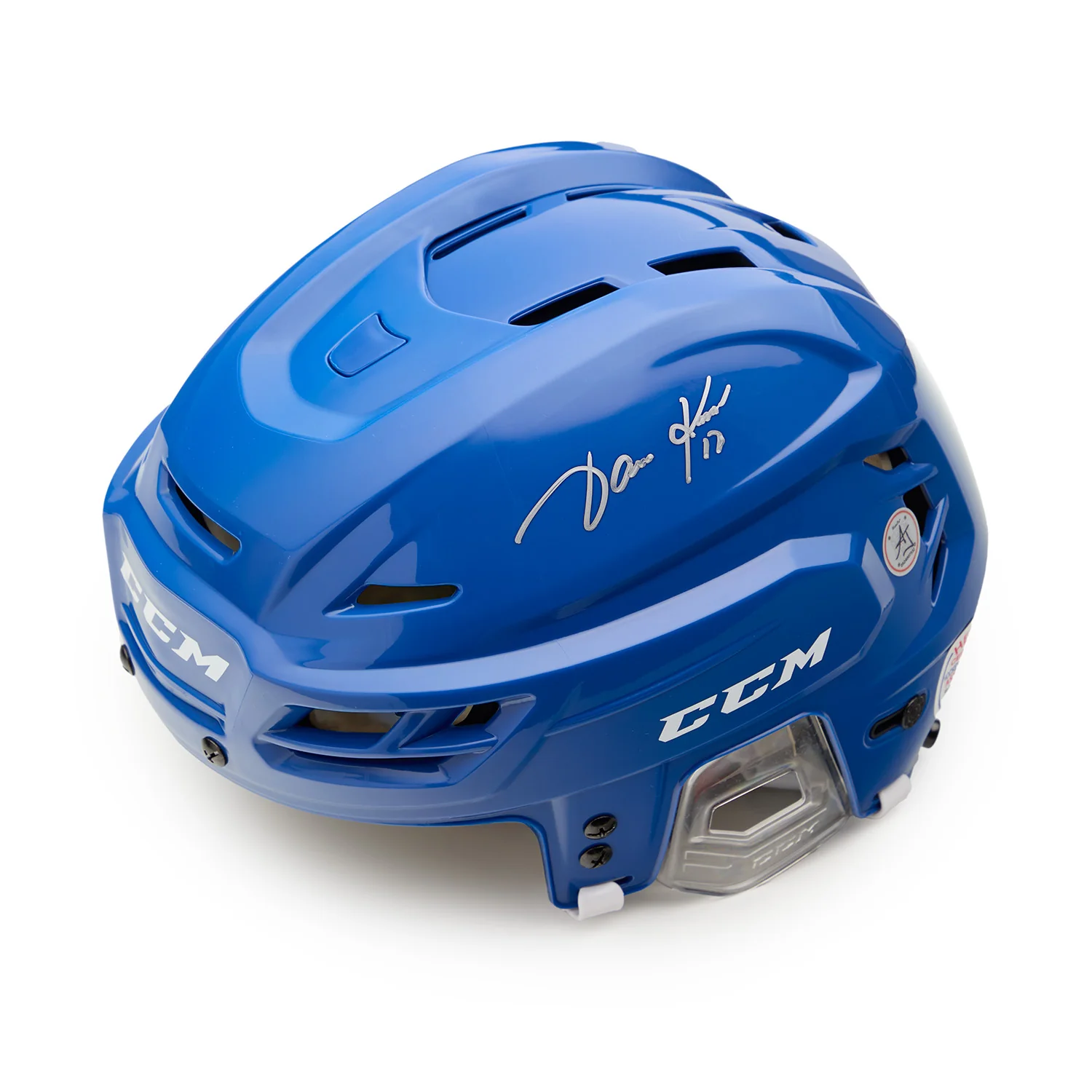 Jari Kurri Autographed Royal Blue CCM Hockey Helmet Jari Kurri Helmet royal-blue-ccm-hockey, supplier stock photo