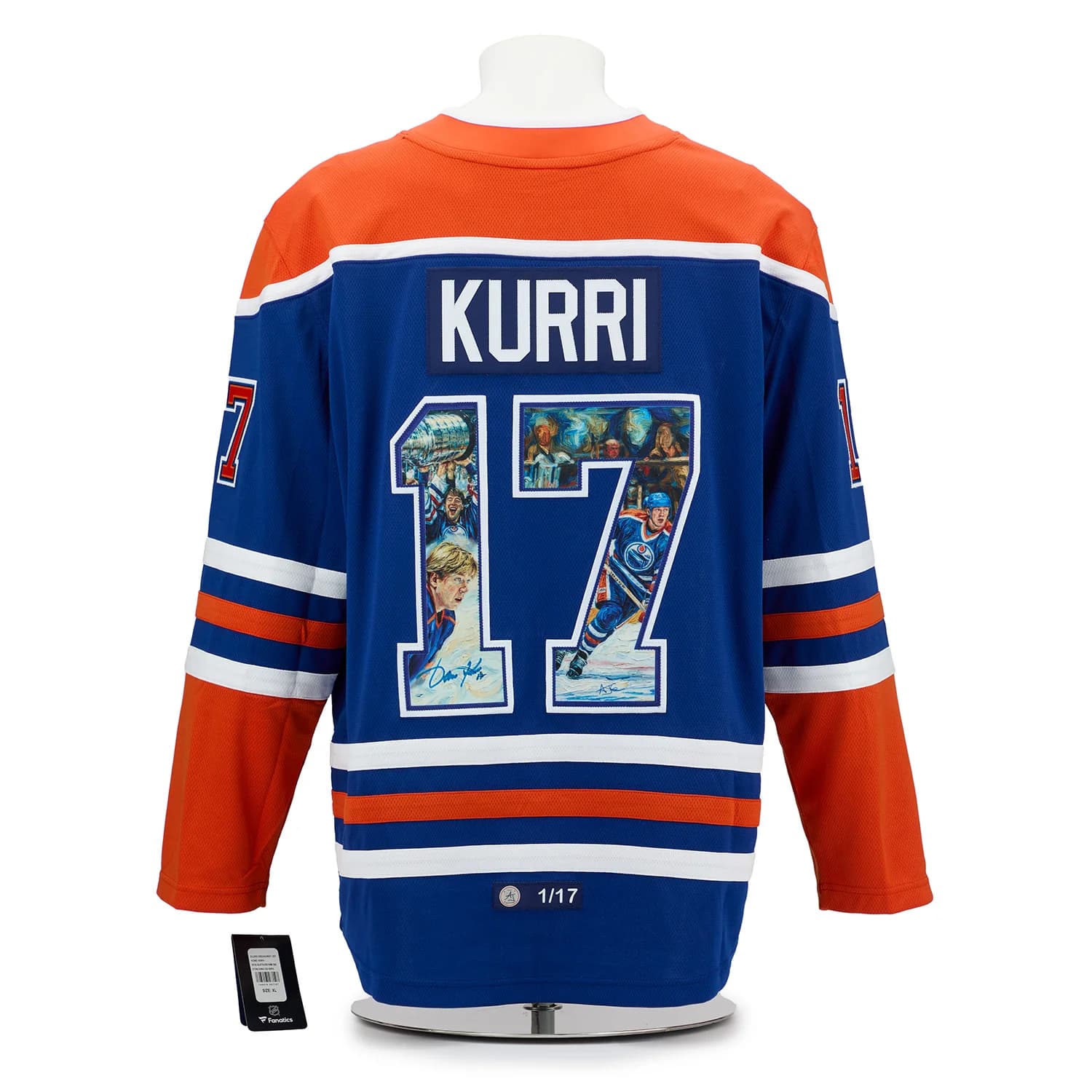 Jari Kurri Autographed Edmonton Oilers Impressionist Art Jersey #1/17 Jari Kurri Jersey jari-kurri-impressionist-art-1-17, Edmonton Oilers, supplier stock photo