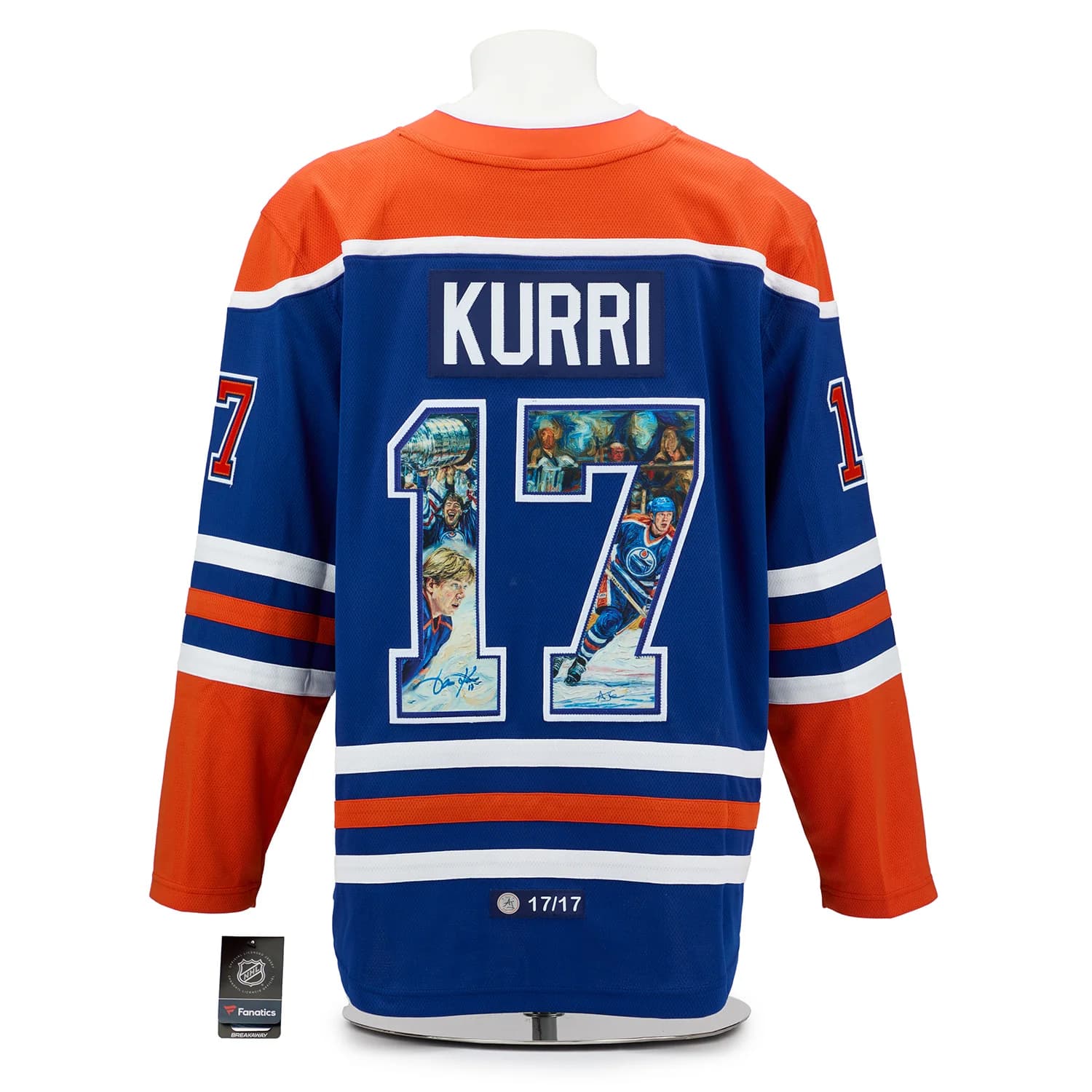 Jari Kurri Autographed Edmonton Oilers Impressionist Art Jersey #17/17 Jari Kurri Jersey jari-kurri-impressionist-art-17, Edmonton Oilers, supplier stock photo