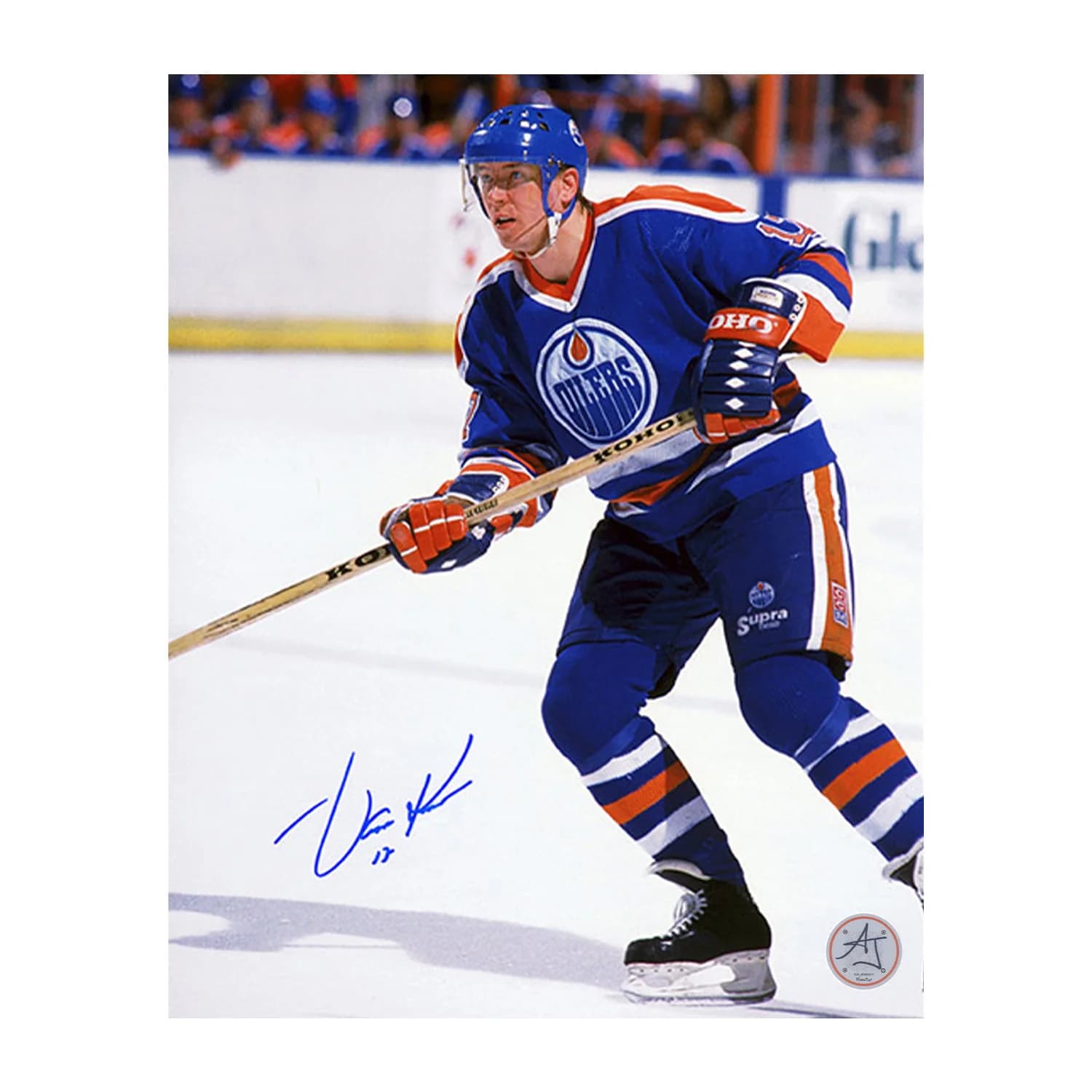 Jari Kurri Autographed Edmonton Oilers Action 8x10 Photo Jari Kurri Photo 8x10-action, Edmonton Oilers, supplier stock photo