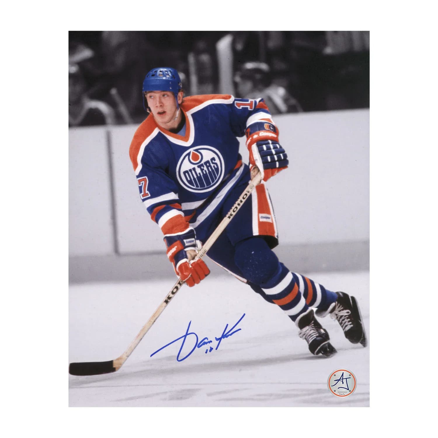 Jari Kurri Autographed Edmonton Oilers Color Isolation 8x10 Photo Jari Kurri Photo 8x10-color-isolation, Edmonton Oilers, supplier stock photo