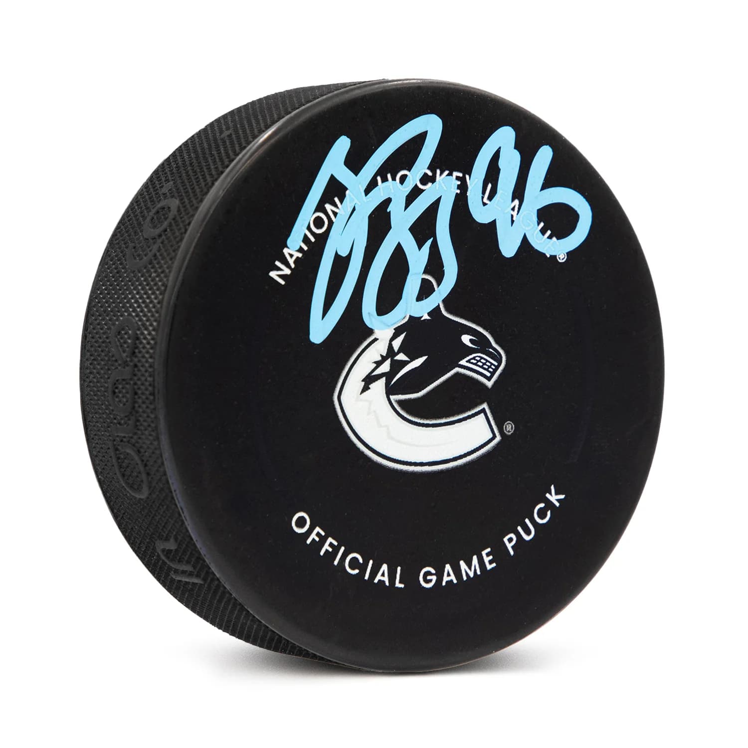 Andrei Kuzmenko Signed Vancouver Canucks Official Game Puck Andrei Kuzmenko Puck andrei-kuzmenko-vancouver-canucks-game, Vancouver Canucks, supplier stock photo