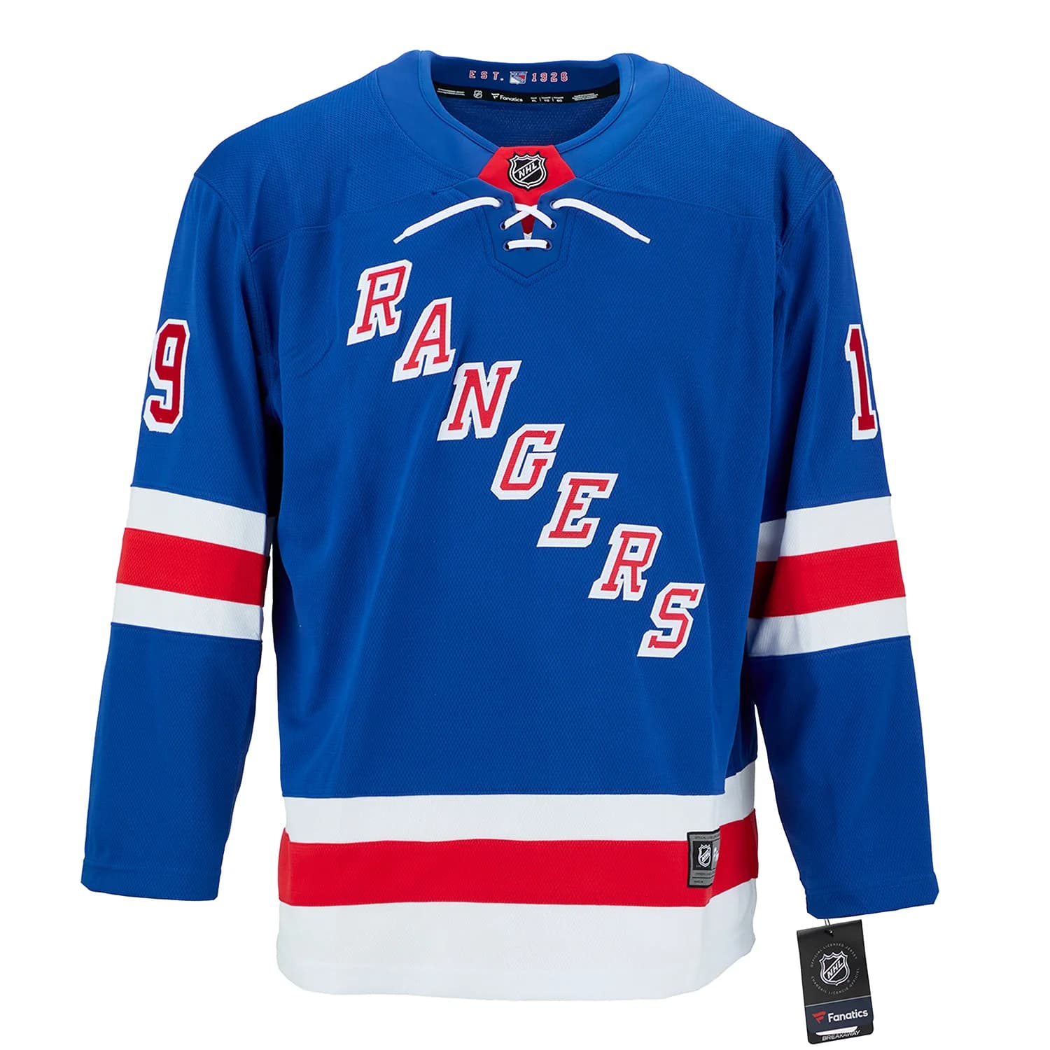 Nick Kypreos Autographed New York Rangers Fanatics Breakaway Jersey Nick Kypreos Jersey breakaway, New York Rangers, view 2, supplier stock photo