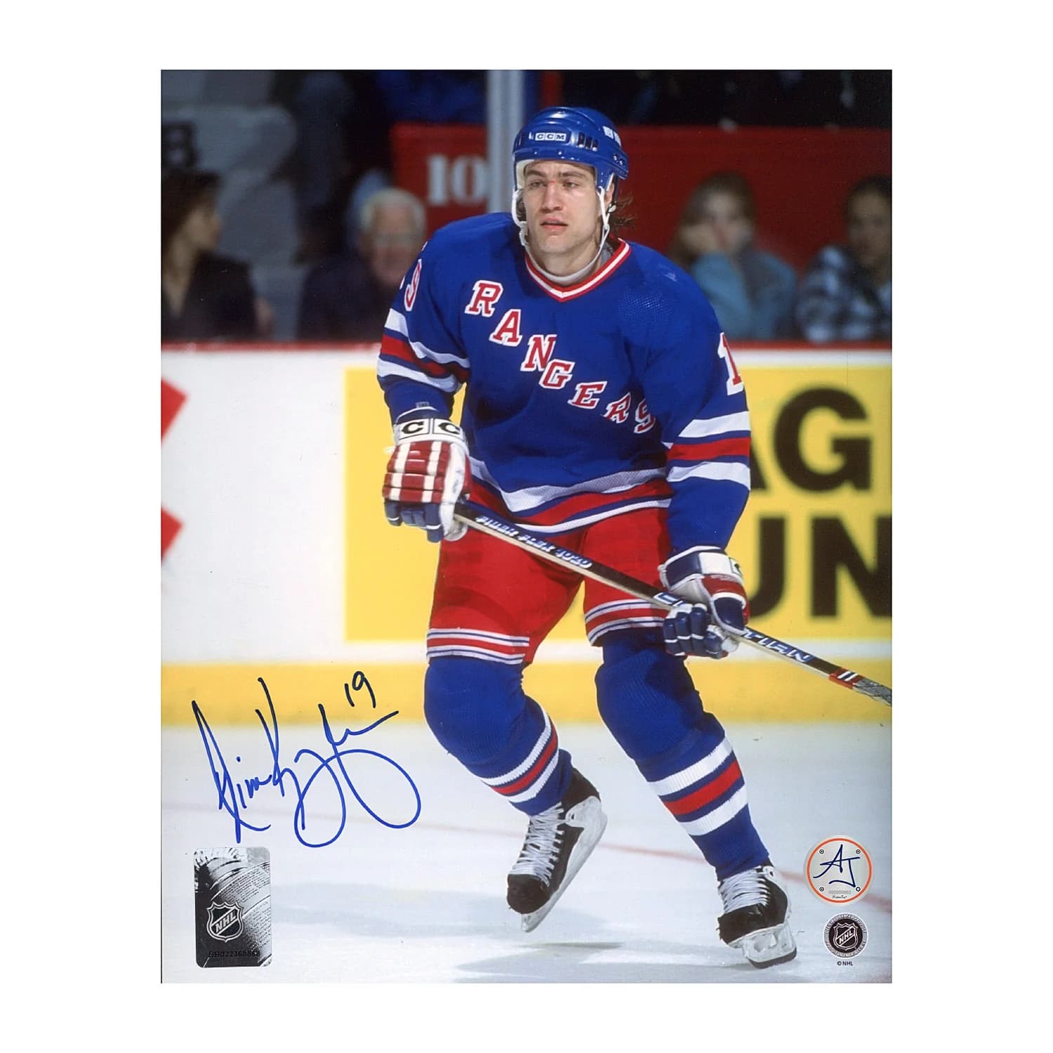 Nick Kypreos Autographed New York Rangers Game Action 8x10 Photo Nick Kypreos Photo 8x10-game-action, New York Rangers, supplier stock photo