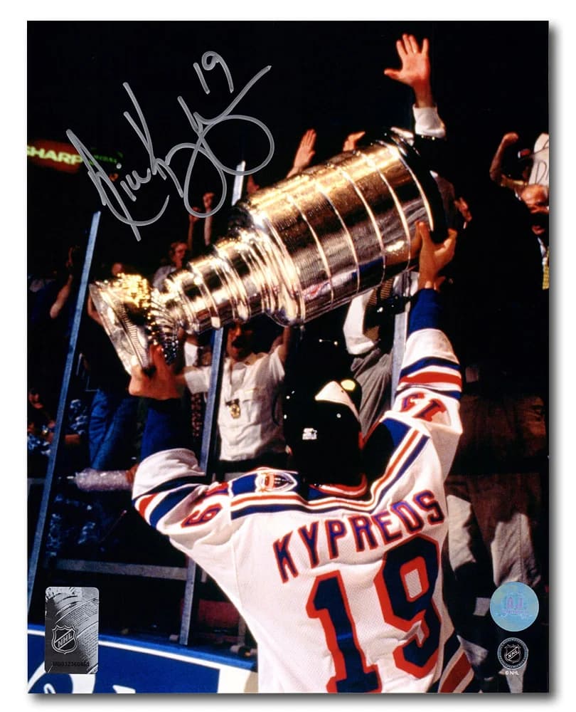 Nick Kypreos Autographed New York Rangers Stanley Cup 8x10 Photo Nick Kypreos Photo 8x10-stanley-cup, New York Rangers, supplier stock photo