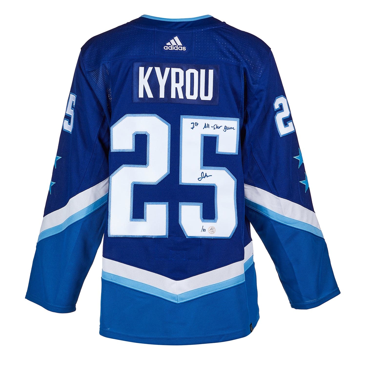 Jordan Kyrou Signed 2022 NHL All-Star 1st ASG adidas Jersey Jordan Kyrou Jersey 2022-nhl-all-star-1st-asg, supplier stock photo