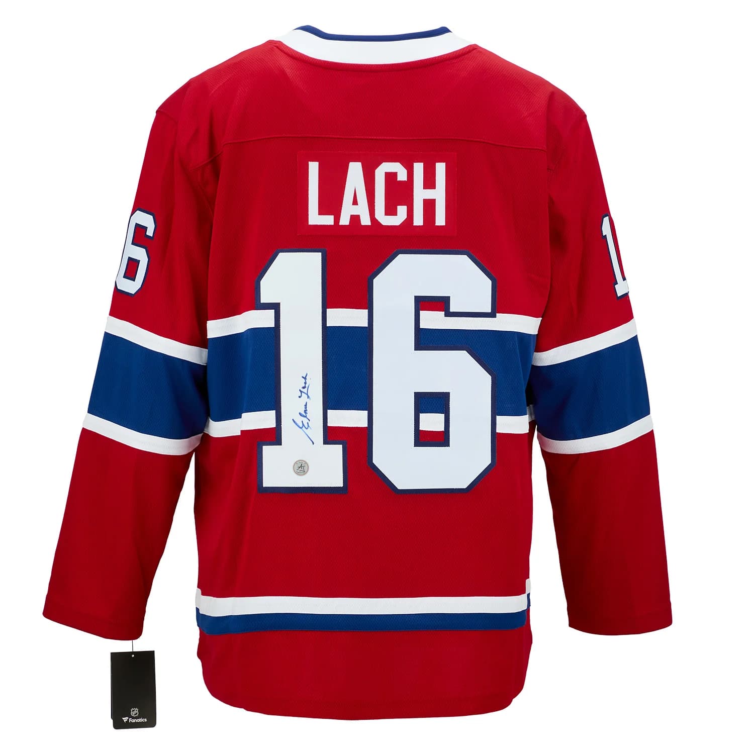 Elmer Lach Autographed Montreal Canadiens Fanatics Breakaway Jersey Elmer Lach Jersey breakaway, Montreal Canadiens, supplier stock photo