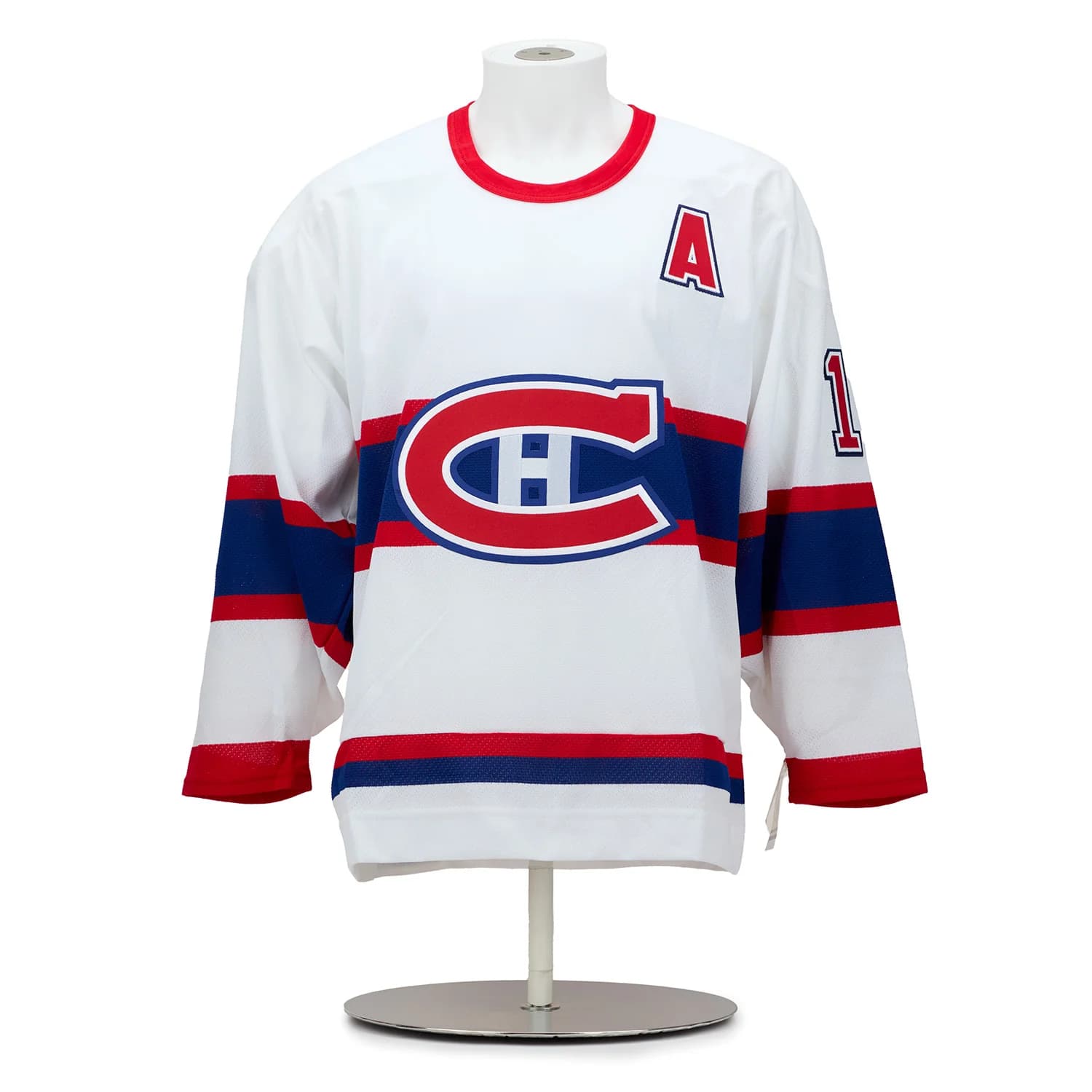Elmer Lach Signed & Inscribed Montreal Canadiens Vintage CCM Jersey Elmer Lach Jersey elmer-lach-inscribed-vintage-ccm, Montreal Canadiens, view 2, supplier stock photo