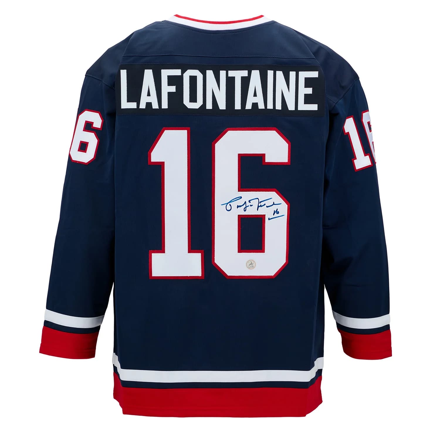 Pat LaFontaine Autographed Team USA Custom Hockey Nation Jersey Pat LaFontaine Jersey team-usa-hockey-nation, supplier stock photo