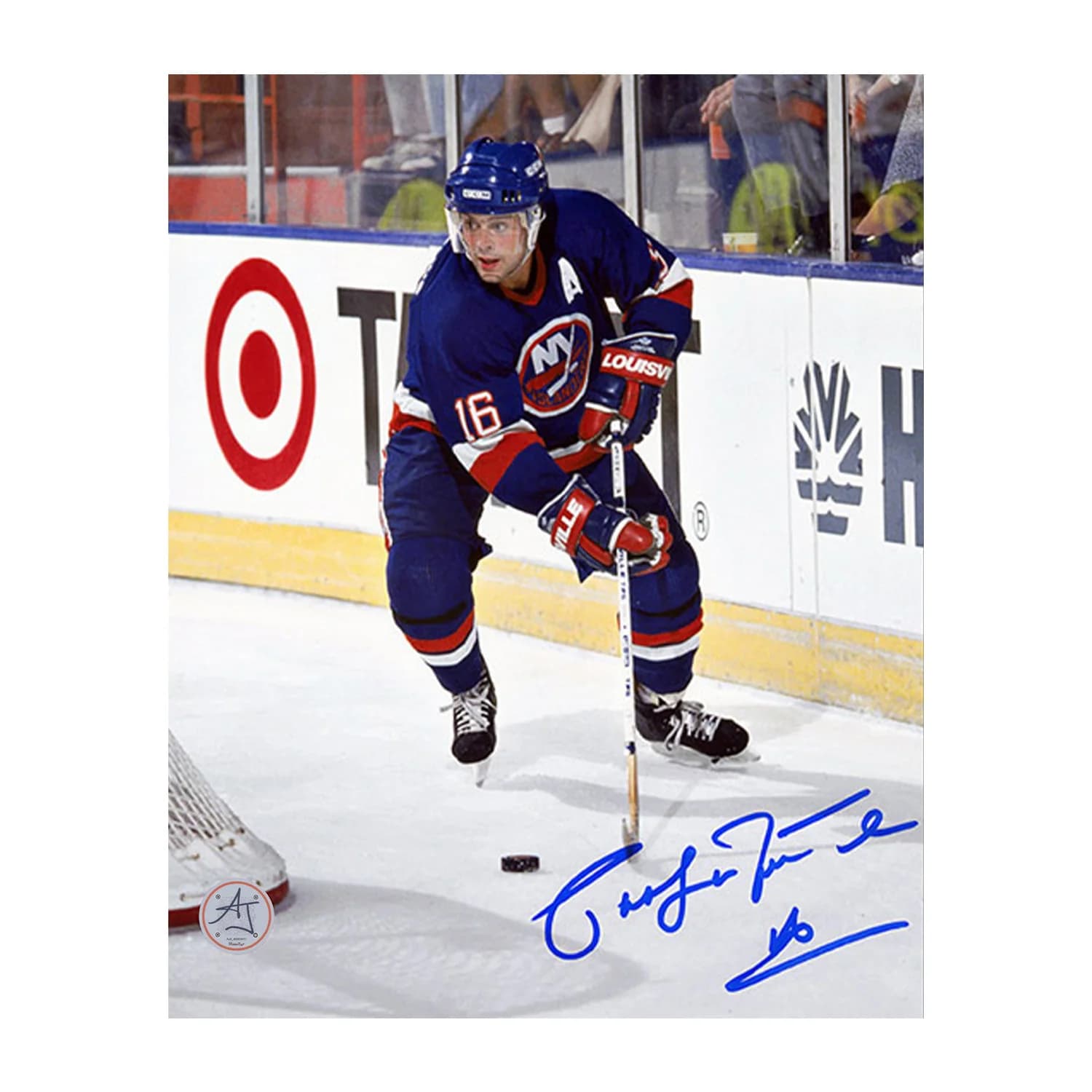 Pat LaFontaine Autographed New York Islanders Game Action 8x10 Photo Pat LaFontaine Photo 8x10-game-action, New York Islanders, supplier stock photo