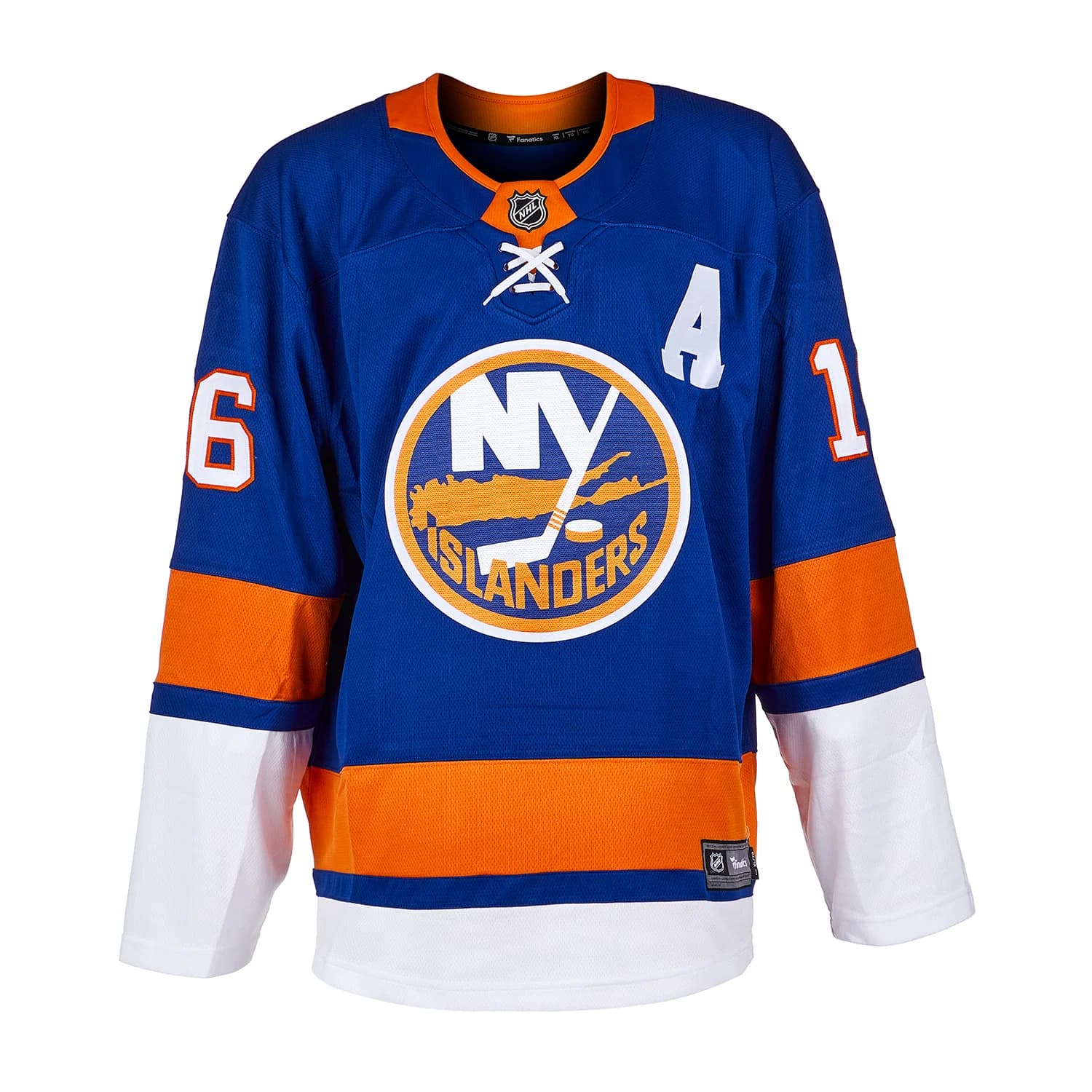 Pat LaFontaine Autographed New York Islanders Fanatics Breakaway Jersey Pat LaFontaine Jersey breakaway, New York Islanders, view 2, supplier stock photo