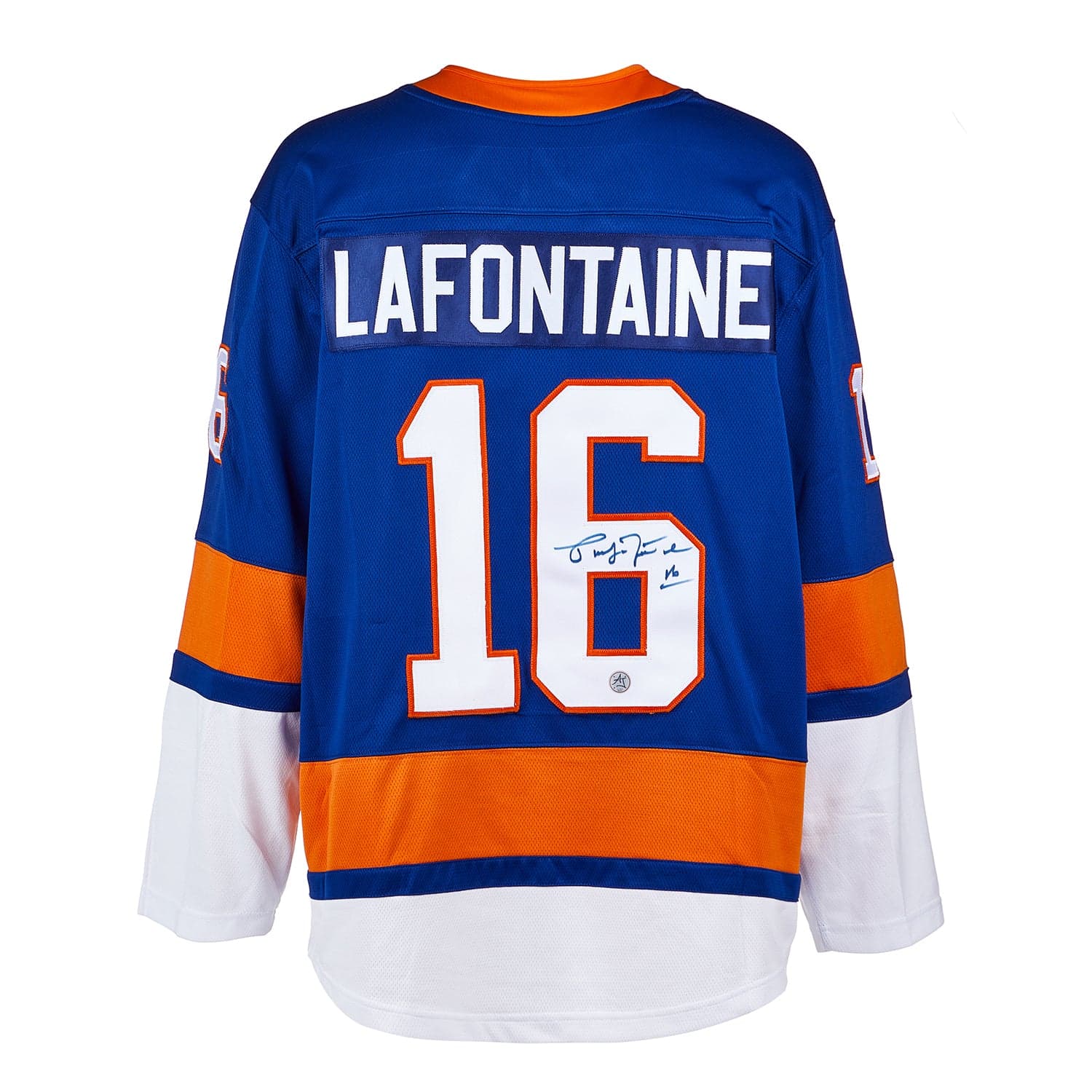 Pat LaFontaine Autographed New York Islanders Fanatics Breakaway Jersey Pat LaFontaine Jersey breakaway, New York Islanders, supplier stock photo