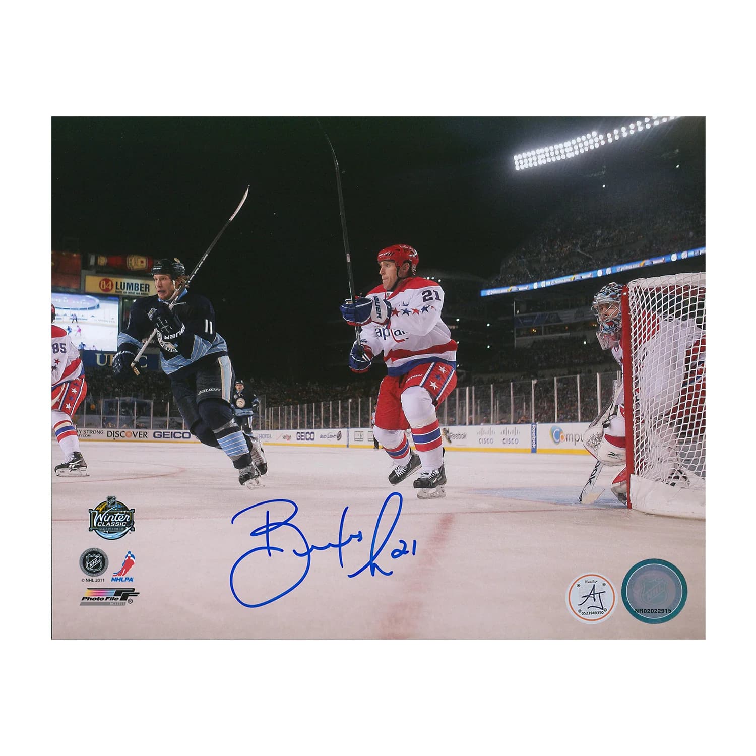 Brooks Laich Autographed Washington Capitals Winter Classic 8x10 Photo Brooks Laich Photo 8x10-winter-classic, Washington Capitals, supplier stock photo