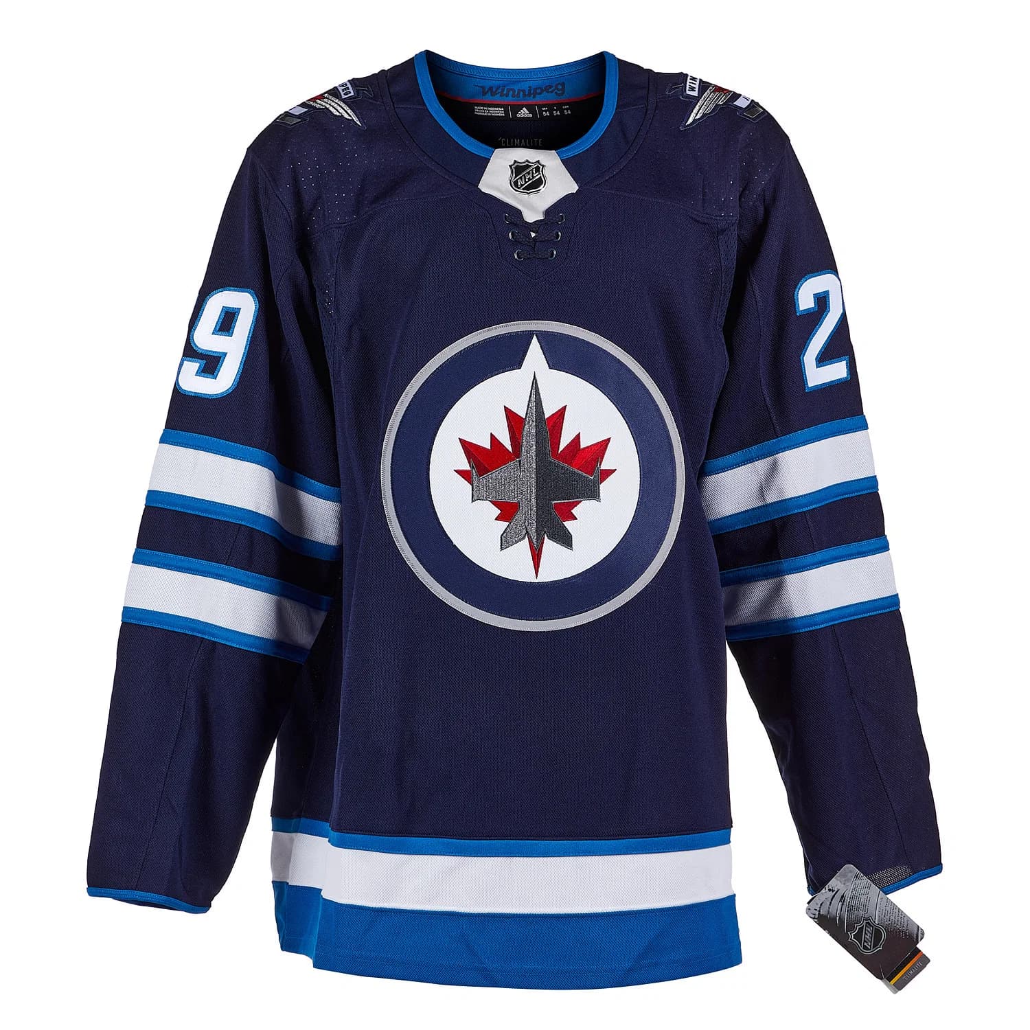 Patrik Laine Winnipeg Jets Signed & Dated 1st Game adidas Jersey #/29 Patrik Laine Jersey dated-1st-game-adidas-29, Winnipeg Jets, view 2, supplier stock photo