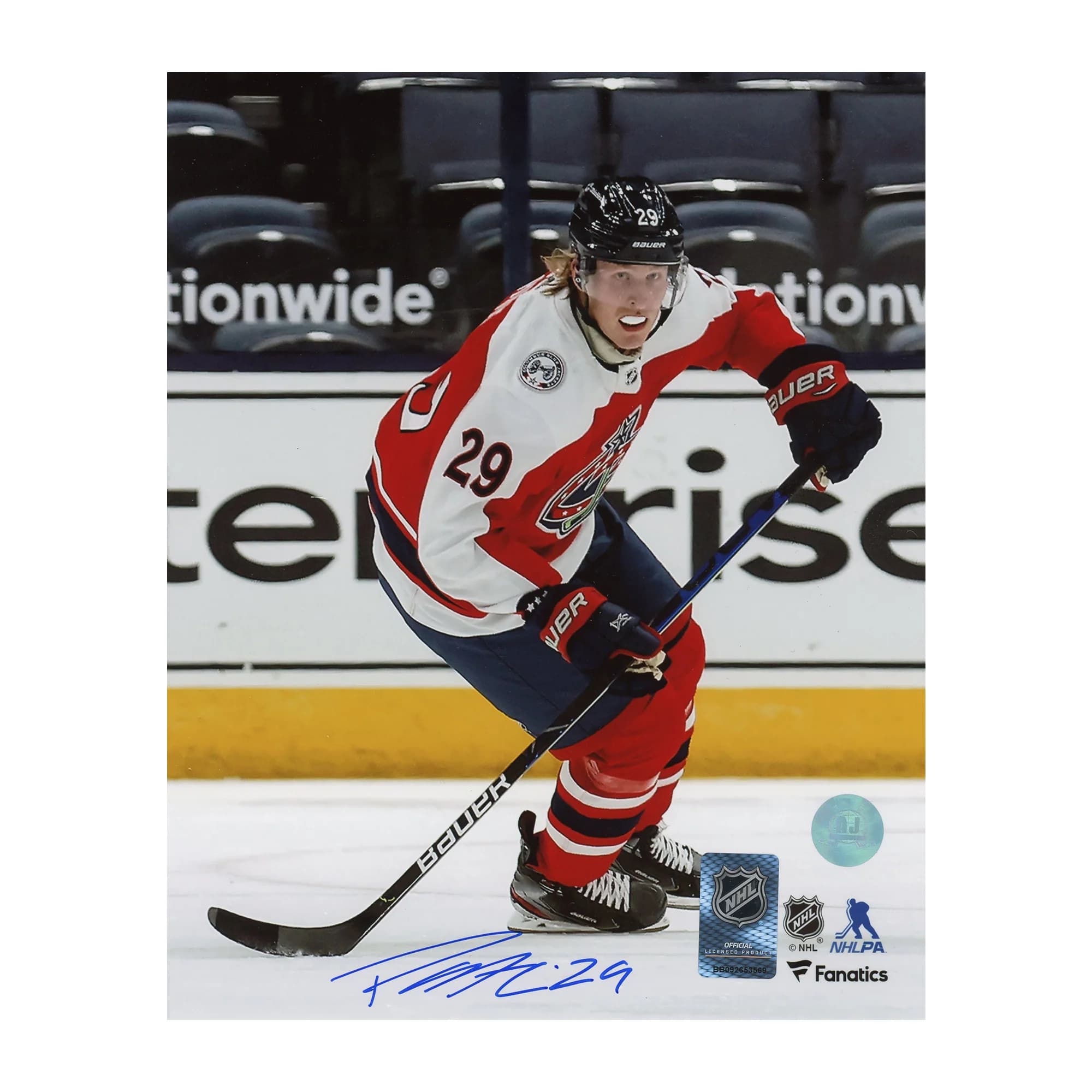 Patrik Laine Autographed Columbus Blue Jackets Reverse Retro 8x10 Photo Patrik Laine Photo 8x10-reverse-retro, Columbus Blue Jackets, supplier stock photo