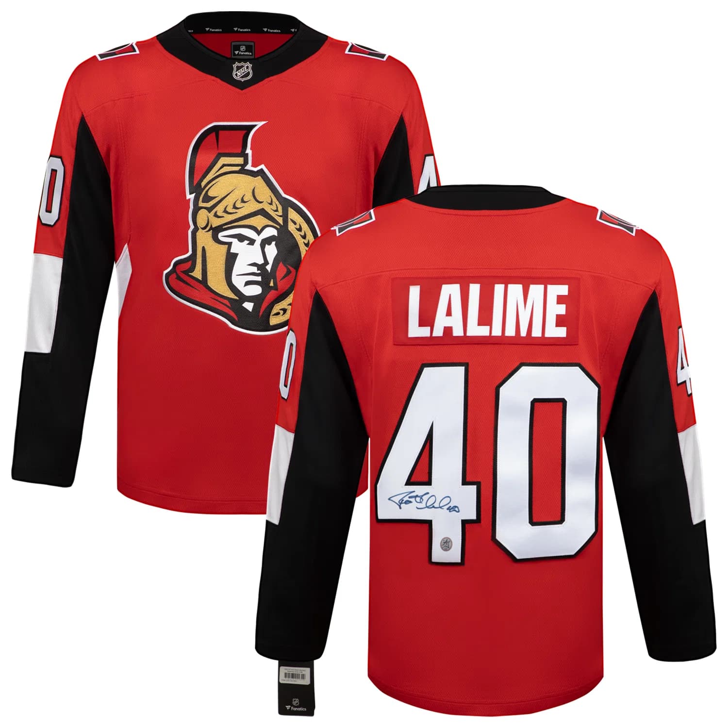 Patrick Lalime Autographed Ottawa Senators Fanatics Breakaway Jersey Patrick Lalime Jersey breakaway, Ottawa Senators, view 3, supplier stock photo